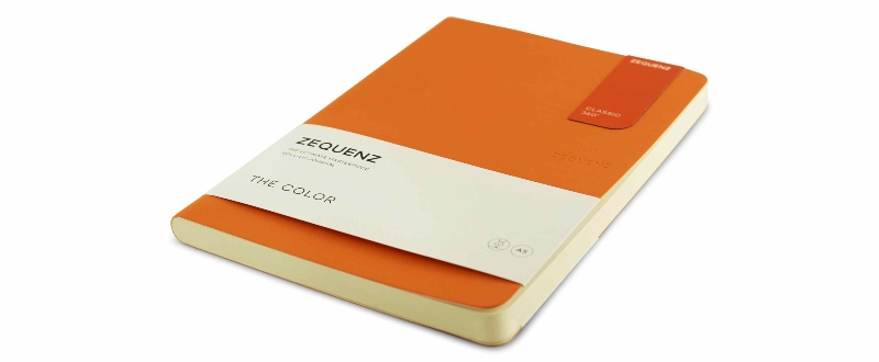 Zequenz The Color Notizbuch A5 Aprikosen Orange bullet-journal-notizbuch