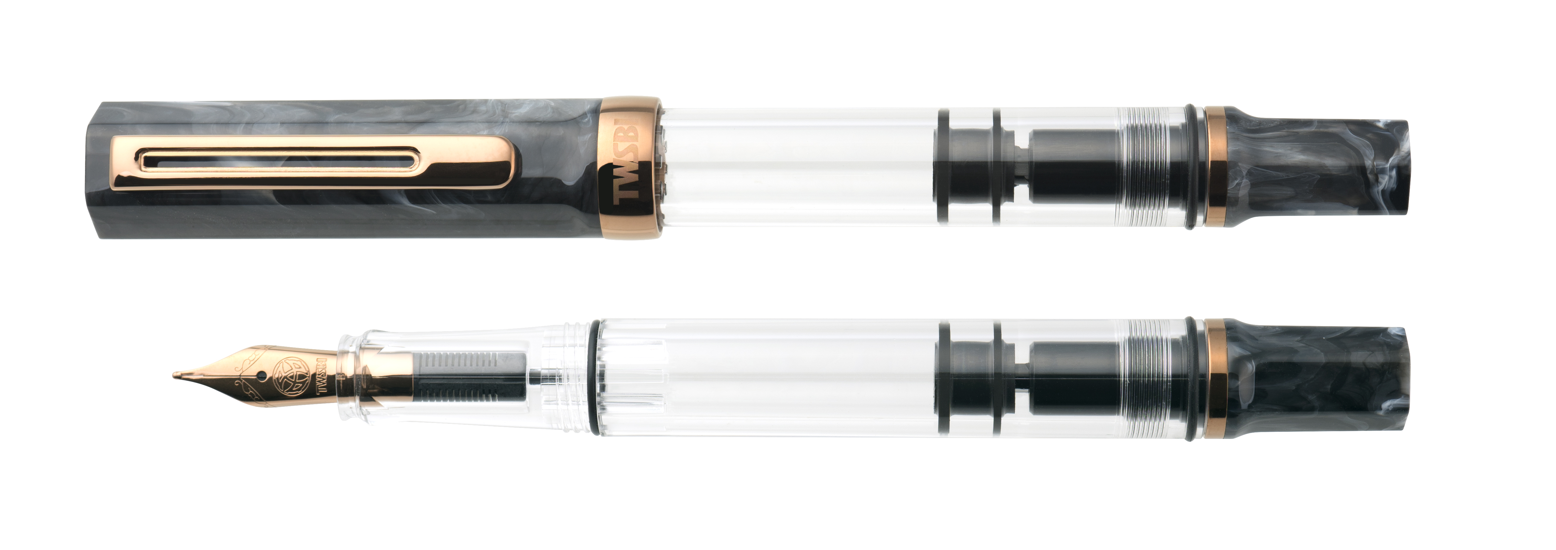 TWSBI ECO Black Marble Onyx Kolbenfüllhalter