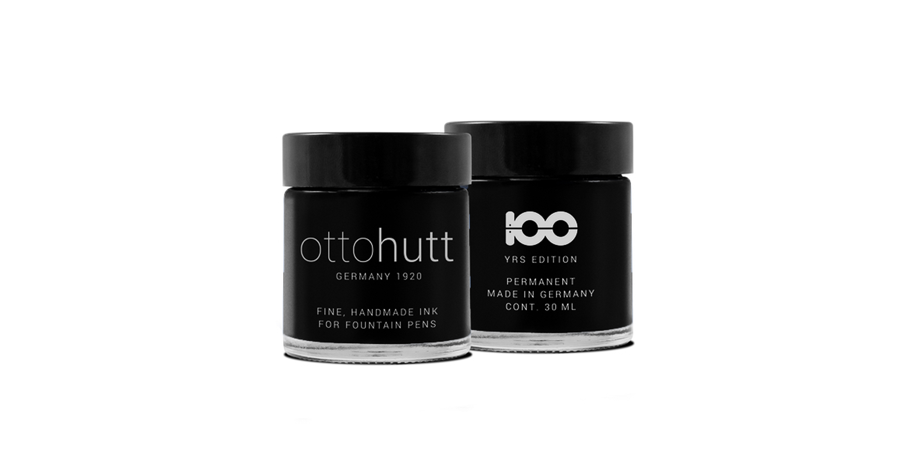 Otto Hutt ink bottle 30 ml 100yrs document-proof black permanent
