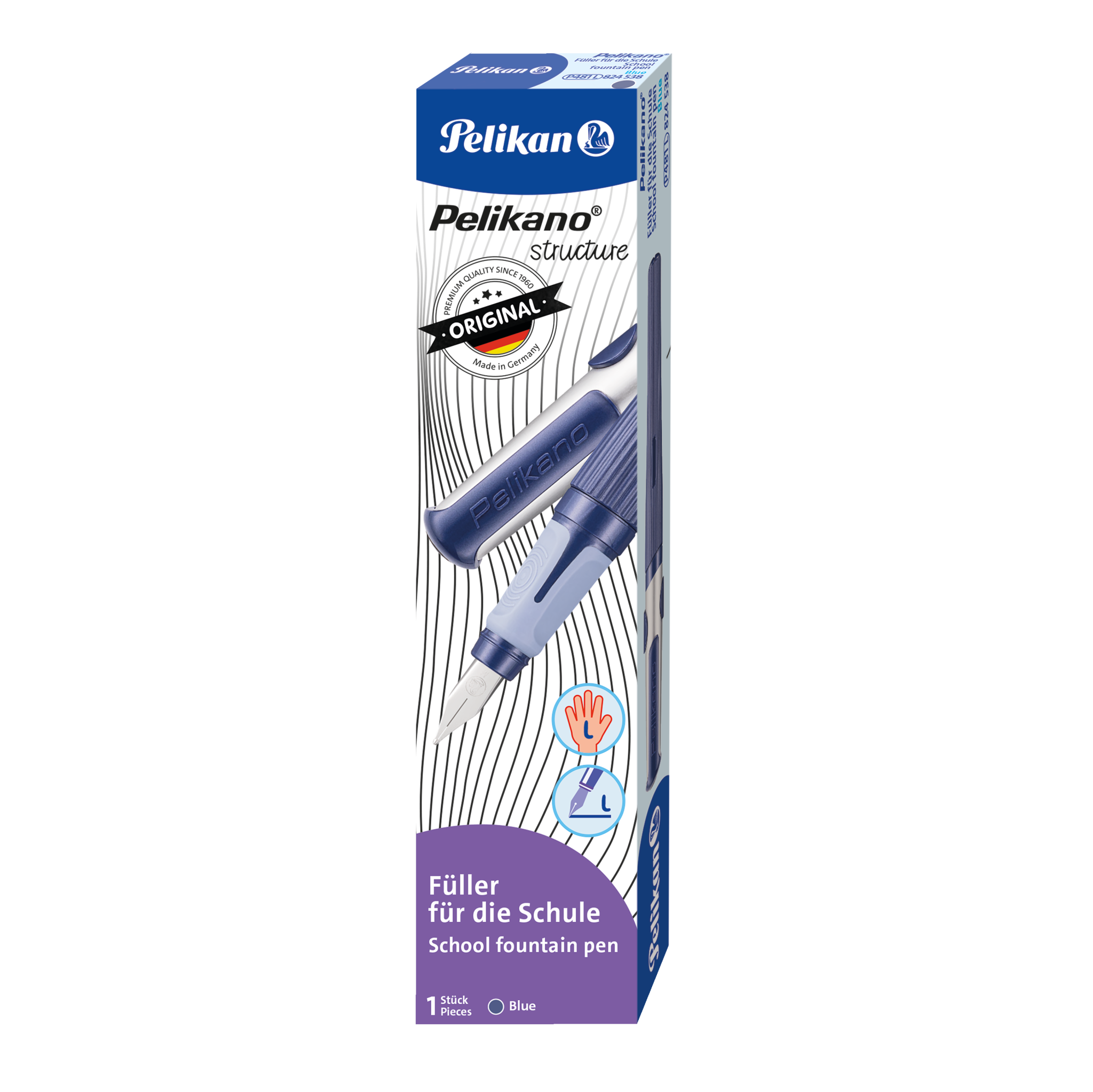 Pelikan Pelikano structure Füller für Linkshänder Blau