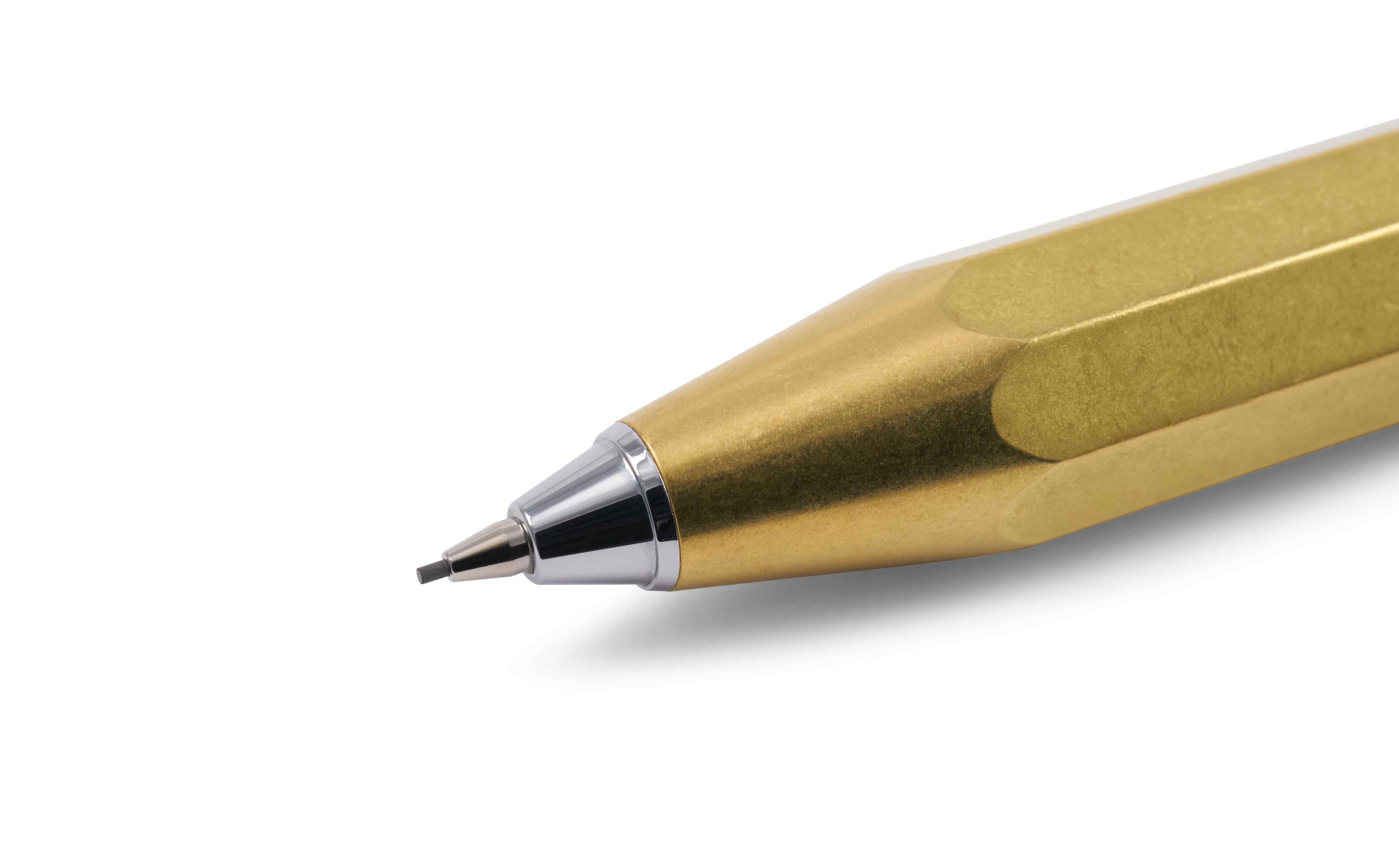 Kaweco-BRASS-Sport-Detail-Druckbleistift Kaweco BRASS Sport push pencil 0.7 mm detail front