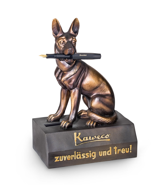 Kaweco_Penholder_MoneyBox_German_Shepherd_ws_webNvzqL10FBJIr0 Kaweco Stiftehalter Schäferhund mit integrierter Spardose
