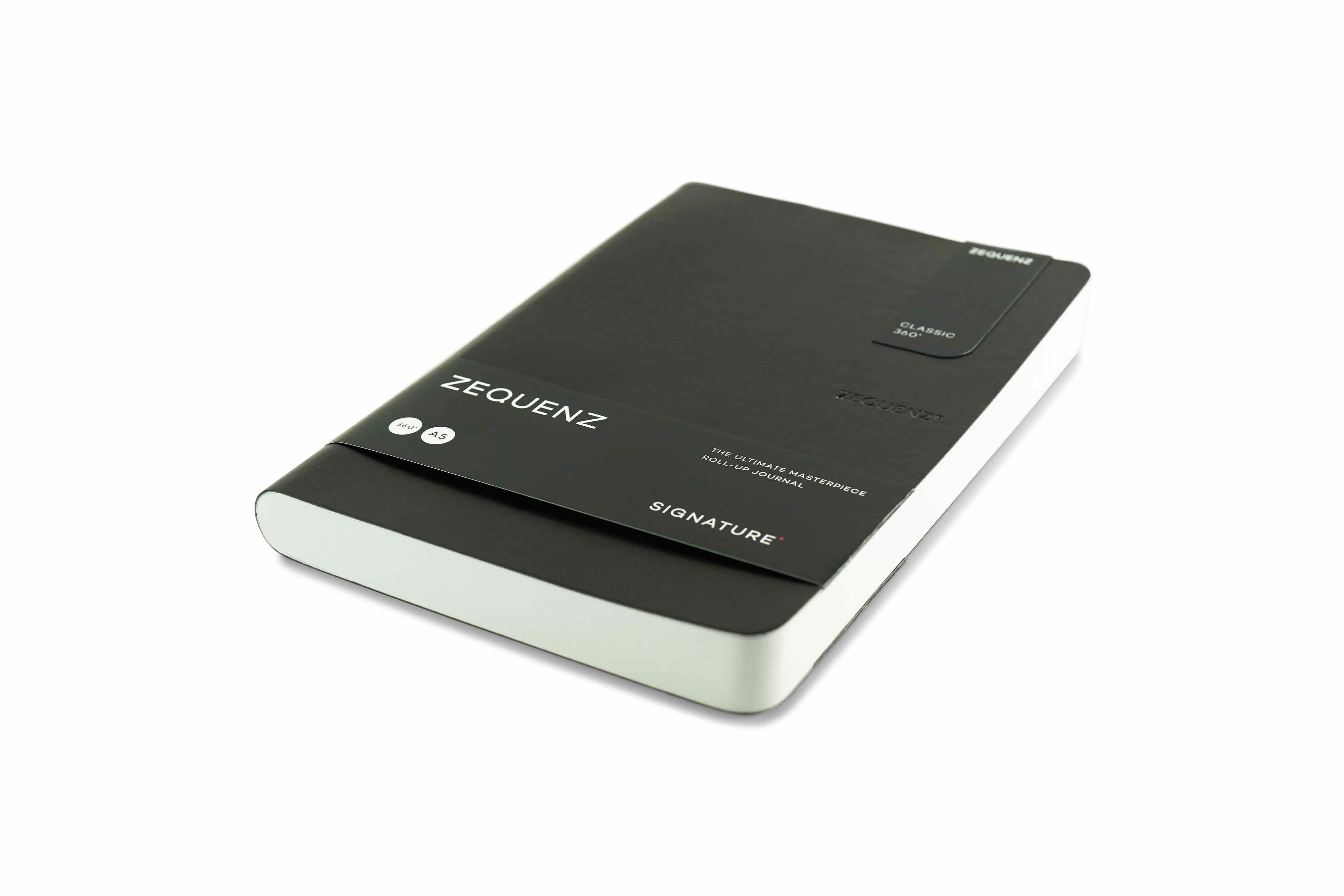 Zequenz-notebook-Signature-Classic-A5-black Zequenz Signature Classic 360 Notizbuch A5 Schwarz