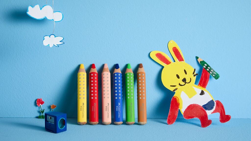 Buntstift Grippy 6er Set mit Spitzer