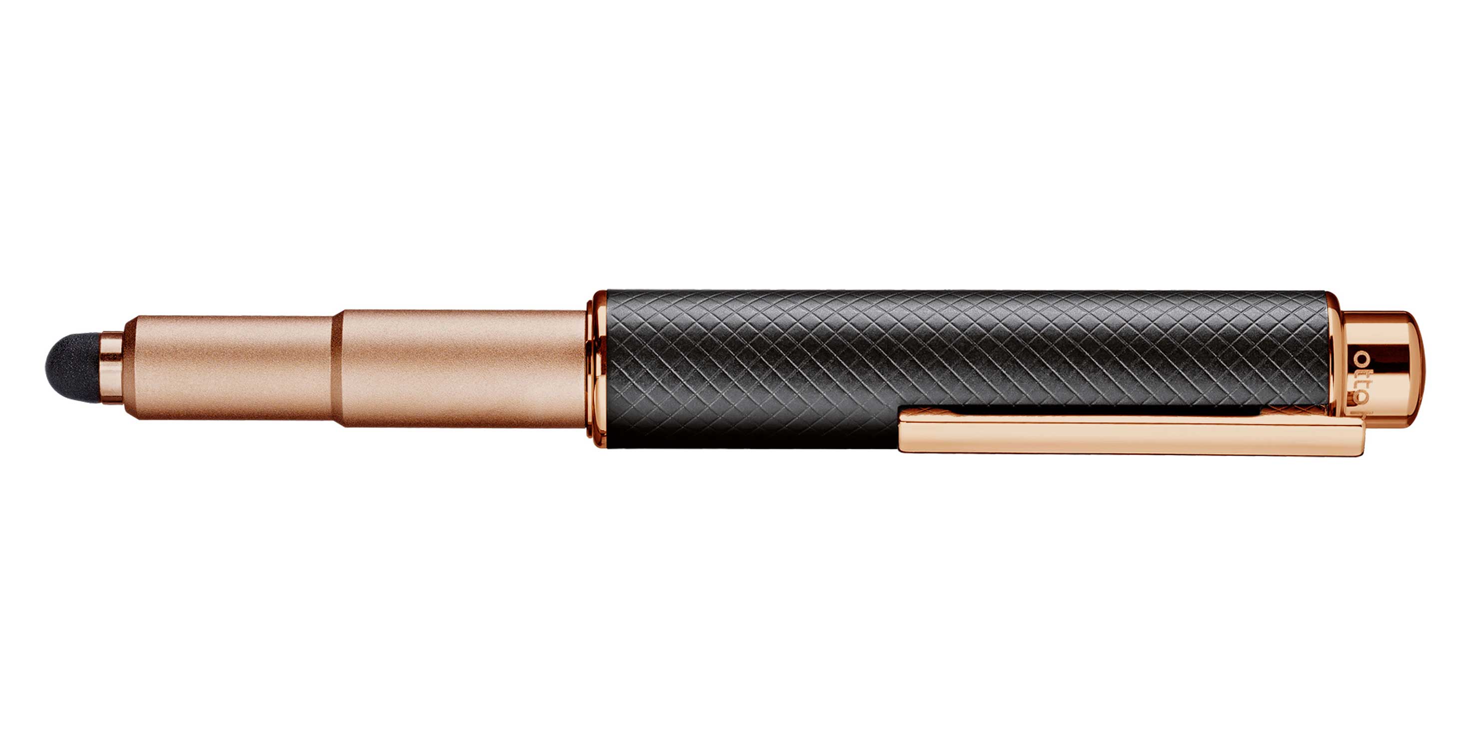 Otto Hutt Design 05 ballpen square black rosegold closed