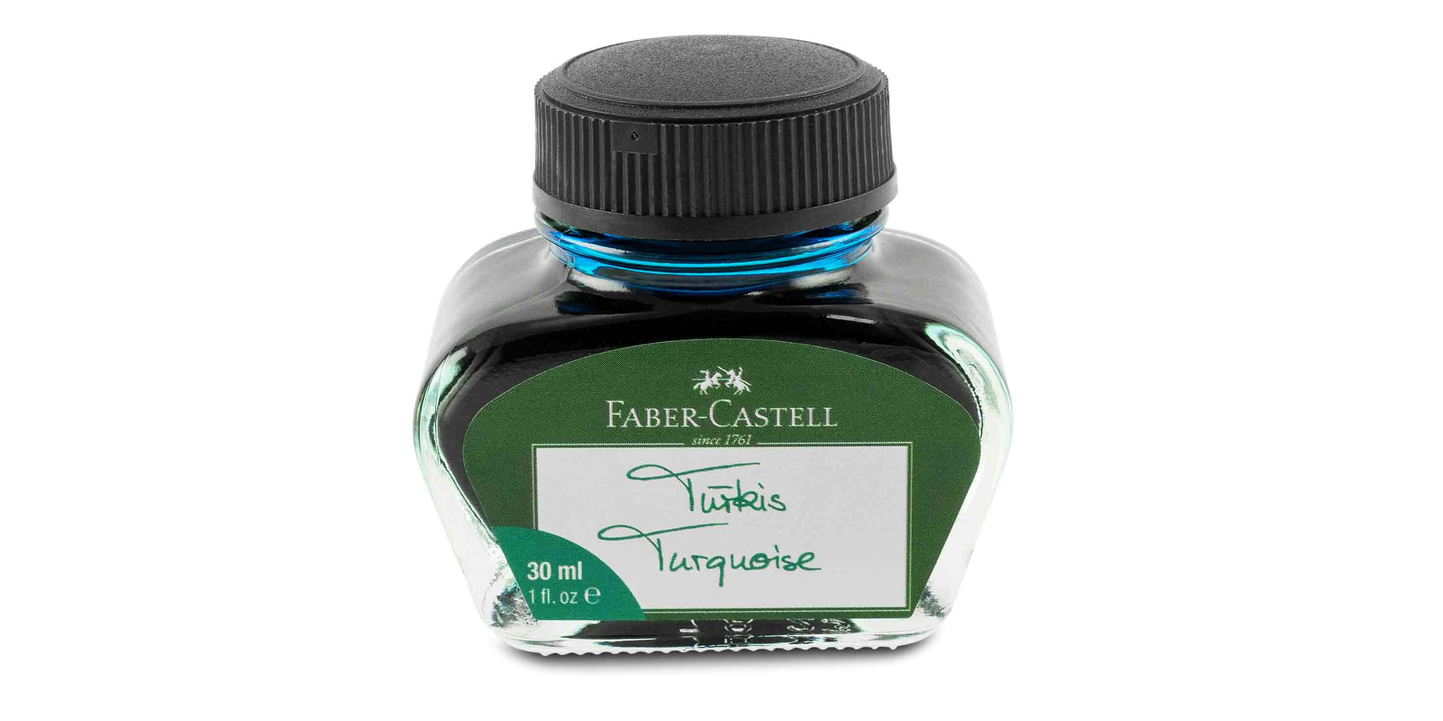 Faber-Castell-Tintenglas-30ml-T-rkis-ink-glass-turquoise Faber-Castell Tintenglas 30 ml Türkis