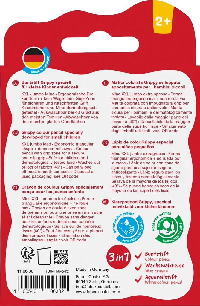 Faber-Castell Buntstift Grippy 6er Set