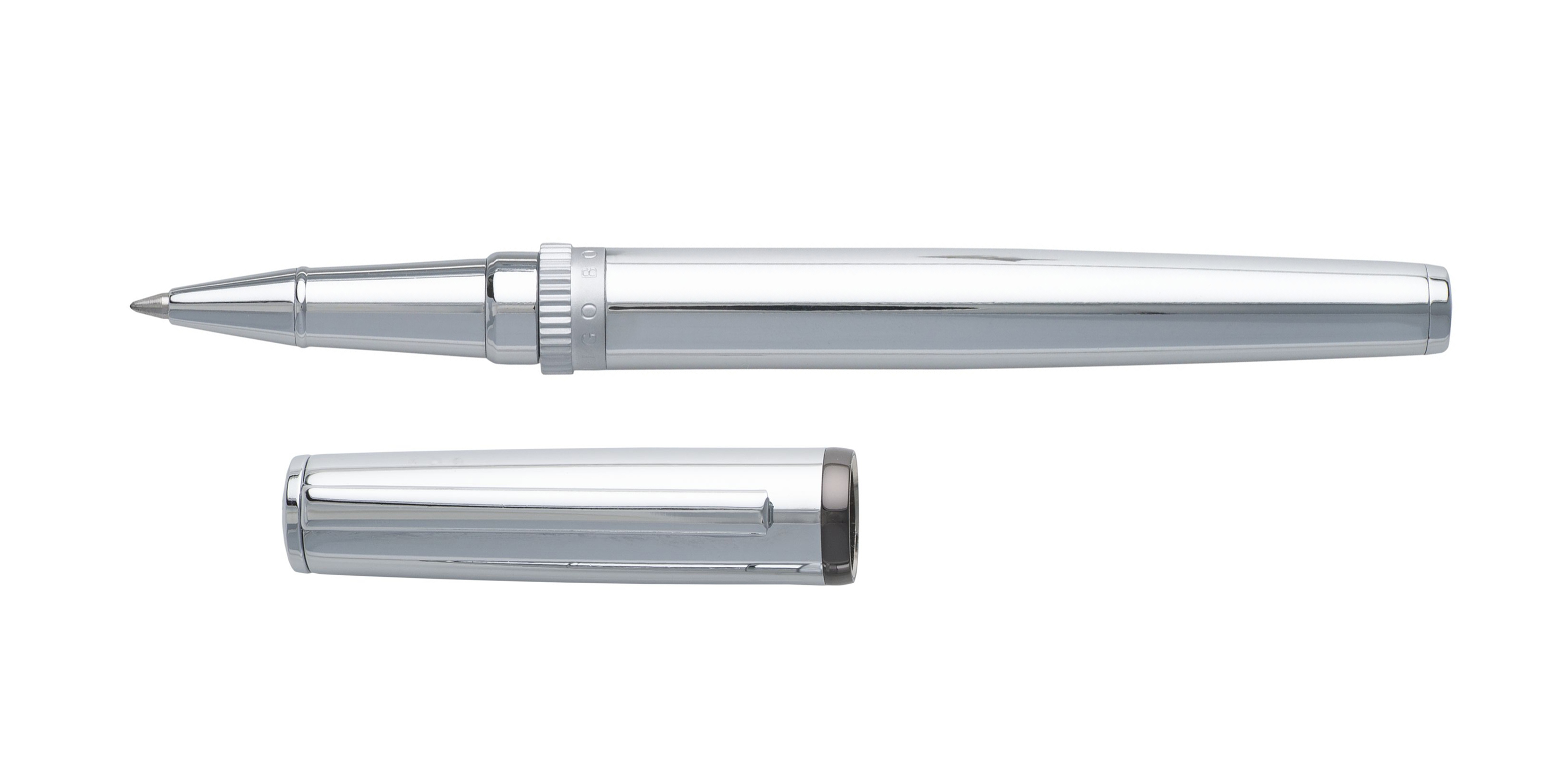 Hugo-Boss-GEAR-Tintenroller-Metal-Chrome-open Hugo Boss GEAR Tintenroller Metal Chrome