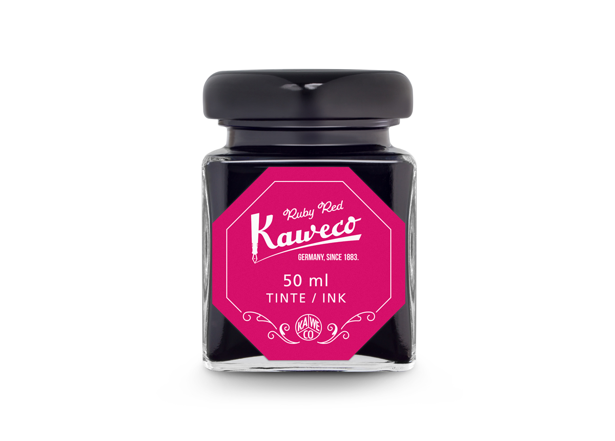 Kaweco_Ink_Bottle_RubRed_web_s Kaweco Tintenglas Rubin Rot 50 ml