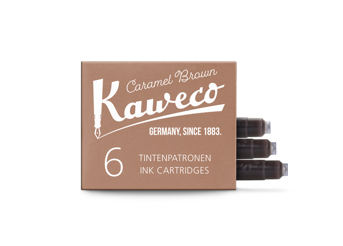 Kaweco_Ink_6-pack_CarBro_open_web_s Kaweco Tintenpatronen Karamel Braun