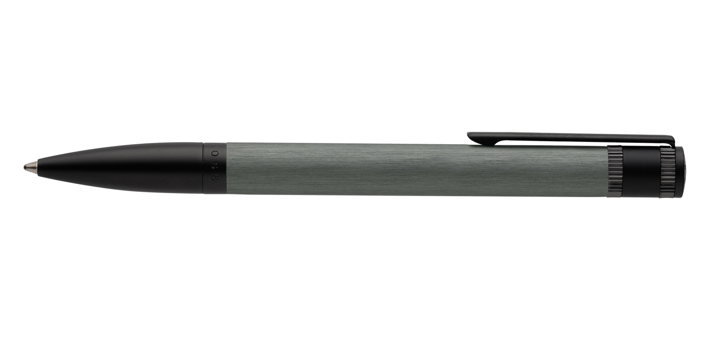 Hugo-Boss-EXPLORE-BRUSHED-Kugelschreiber-Grey-clip-oben Hugo Boss EXPLORE BRUSHED Kugelschreiber Grey
