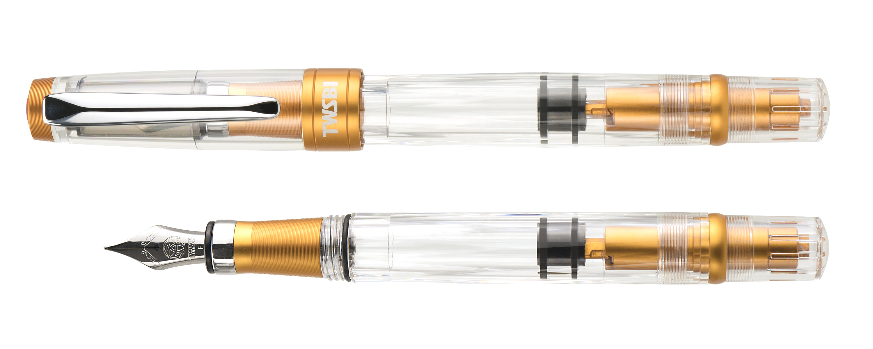 TWSBI Diamond 580 AL R Kolbenfüllhalter Sunset Yellow