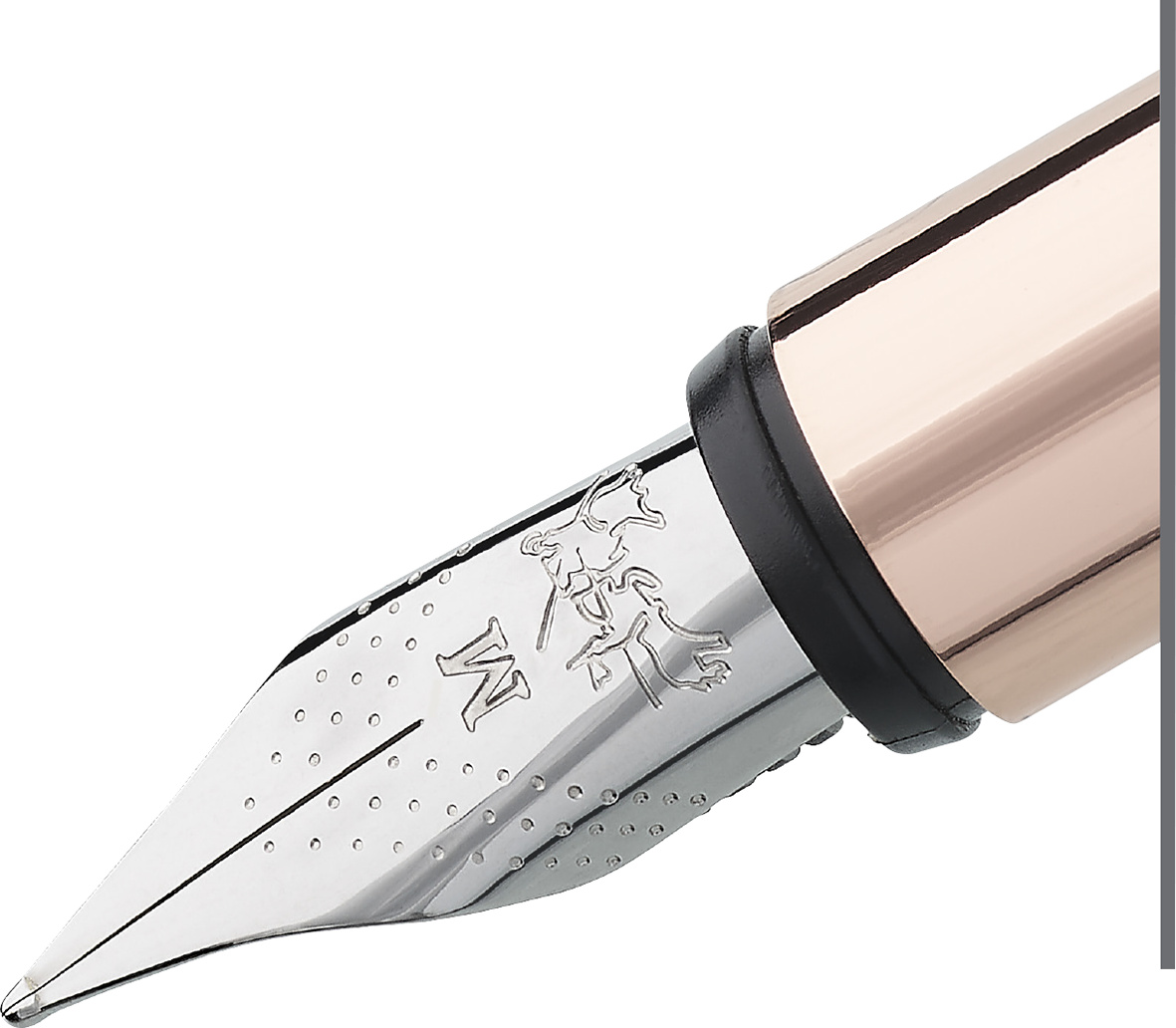 Faber-Castell Füllhalter Neo Slim Edelstahl Schwarz, Rosegoldfarben