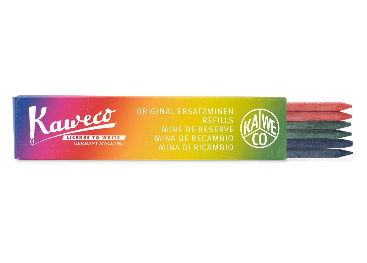 Kaweco_Pencil_Lead_Refill_All-Purpose_3-2mm_Mix Kaweco Bleistift Allesschreiber Minen 3,2 mm Farb Mix