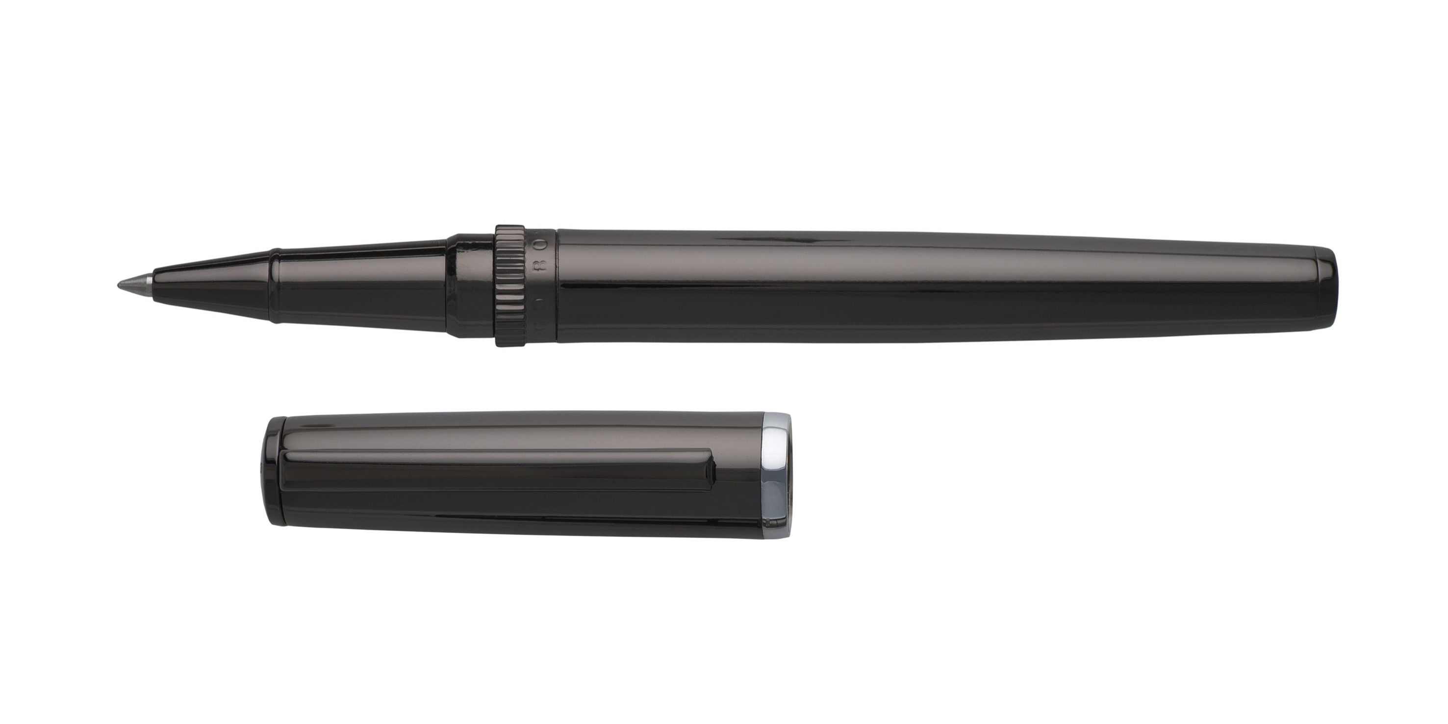 Hugo-Boss-GEAR-Tintenroller-Metal-Dark-Chrome-open Hugo Boss GEAR Tintenroller Metal Dark Chrome