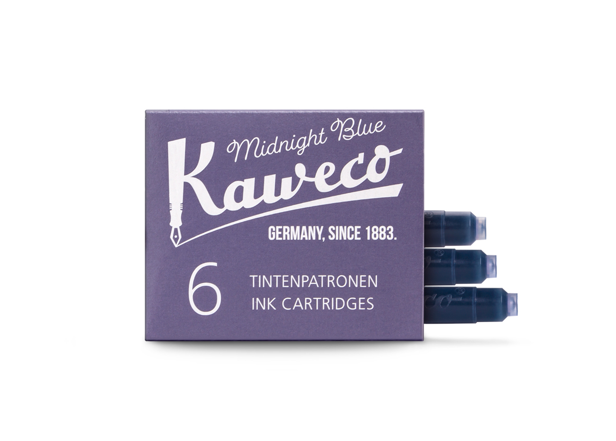 Kaweco_Ink_6-pack_MidBlu_open_web_s Kaweco Tintenpatronen Mitternachts Blau