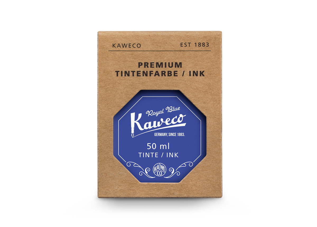 Kaweco_Ink_Bottle_RoyBlu_Pack_web_s Kaweco Tintenglas Königsblau 50 ml