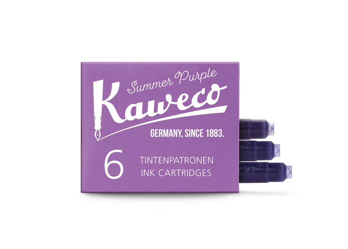 Kaweco_Ink_6-pack_SumPur_open_web_s Kaweco Tintenpatronen Sommer Lila