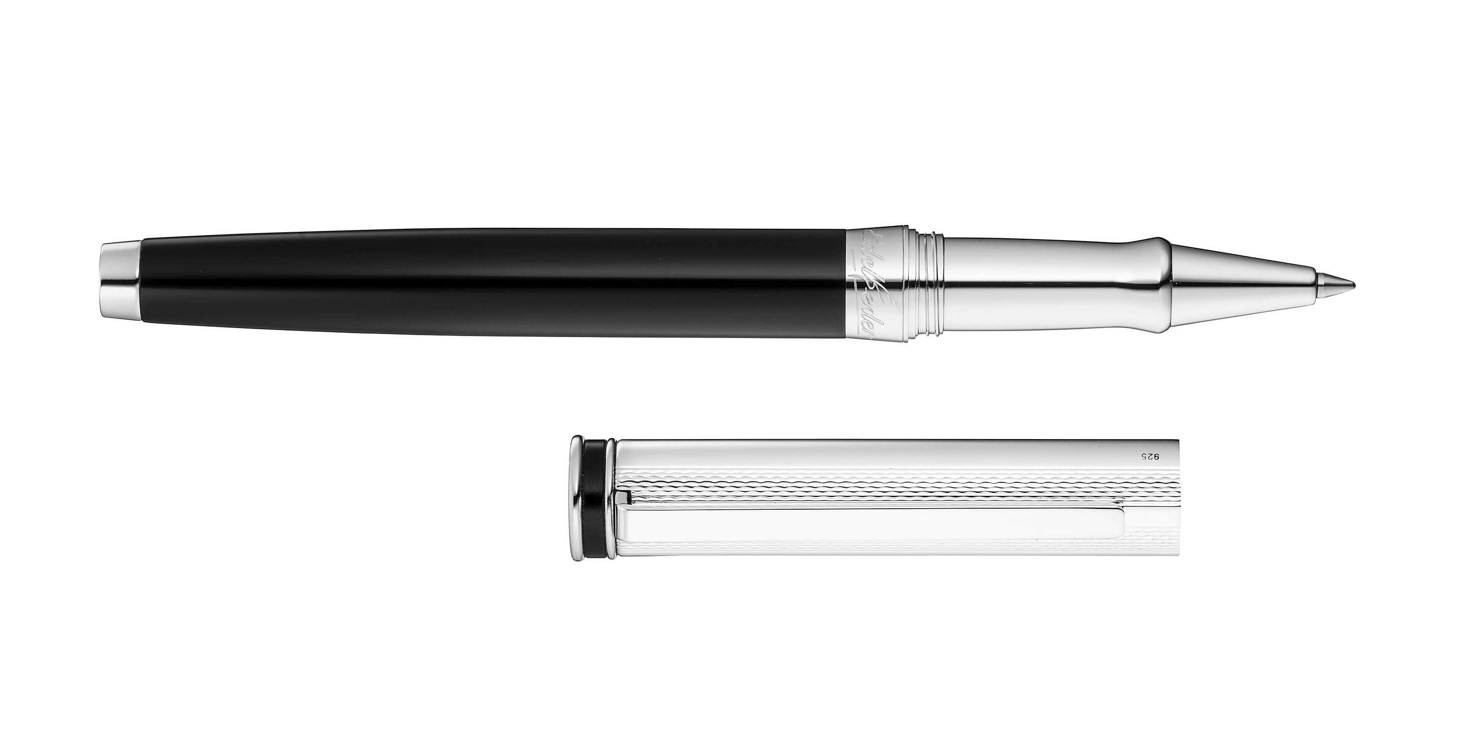 Waldmann-Edelfeder-Rollerball-Schwarz-rollerball-black Waldmann Edelfeder Rollerball Schwarz