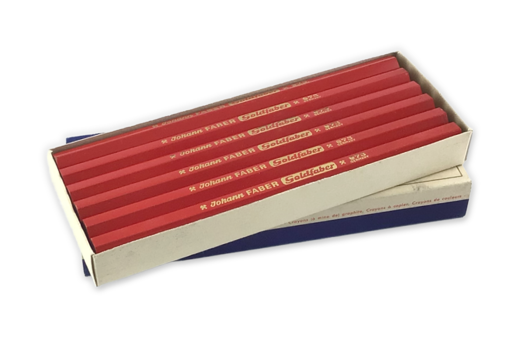 Johann Faber Goldfaber 873 Buntstifte rot/blau Vintage