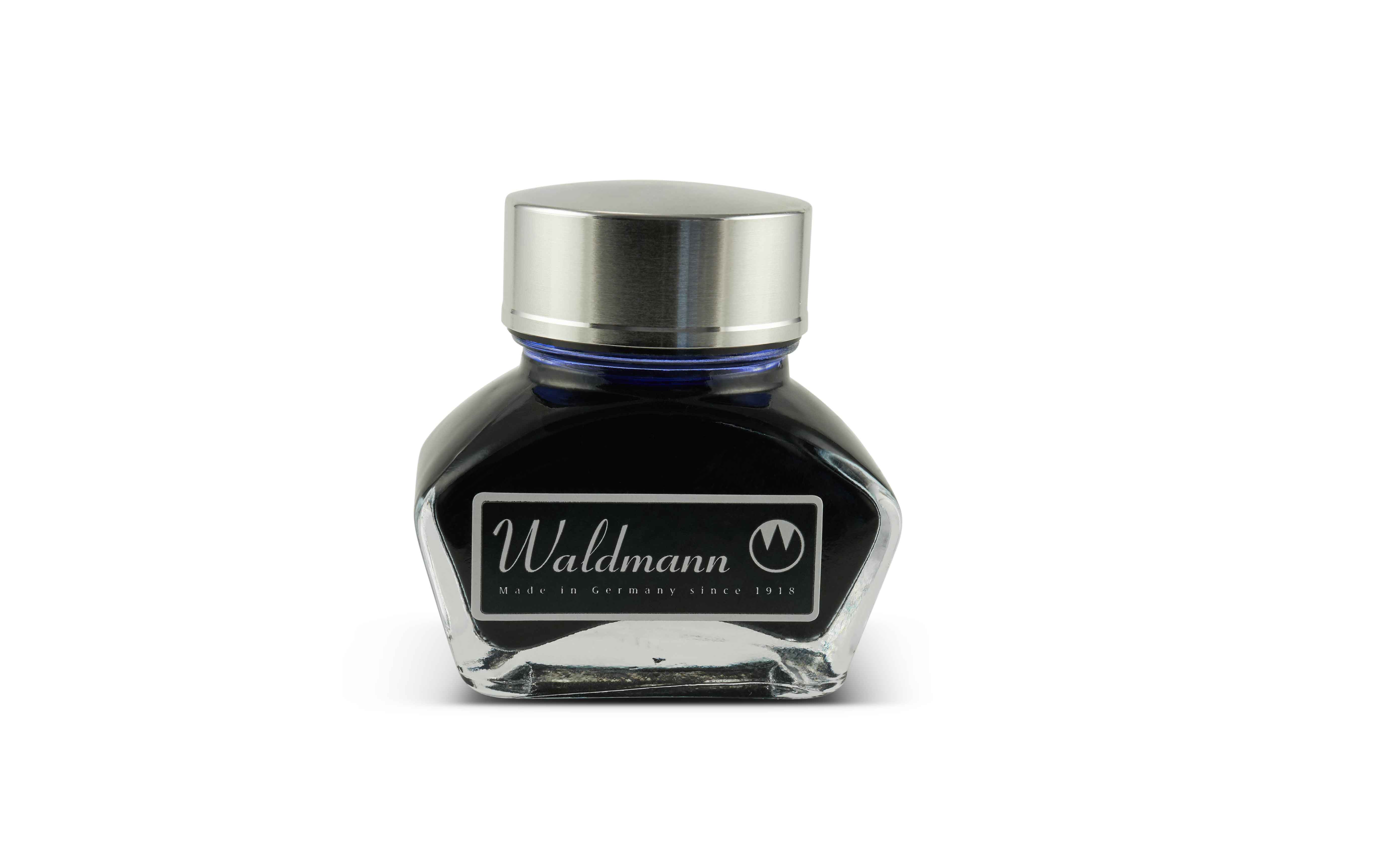 Waldmann-fountain-pen-ink-bottle-blue Waldmann Tintenglas 30 ml Blau