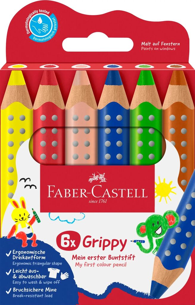 Faber-Castell Buntstift Grippy 6er Set