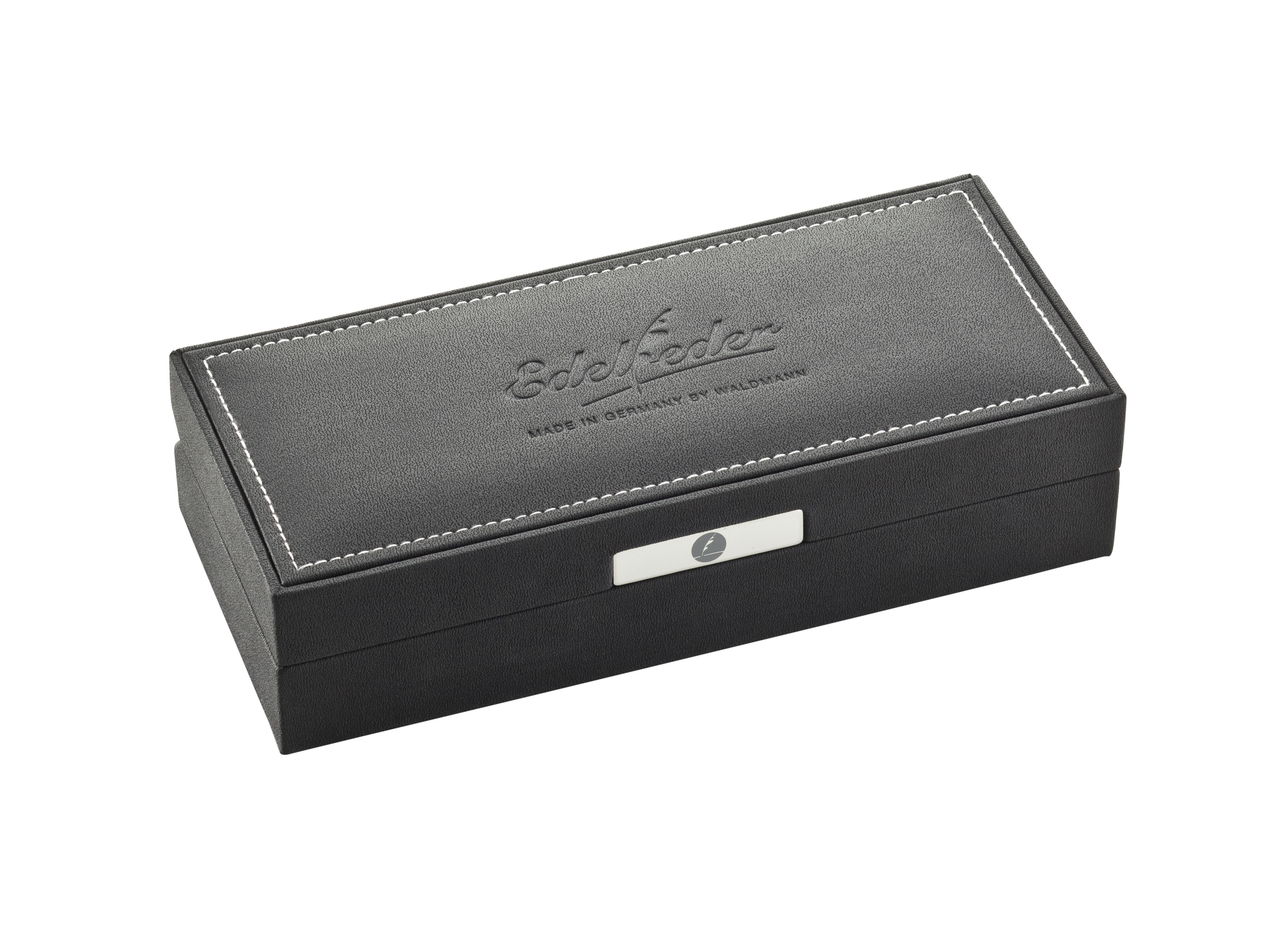 Waldmann Edelfeder leatherette pouch black closed