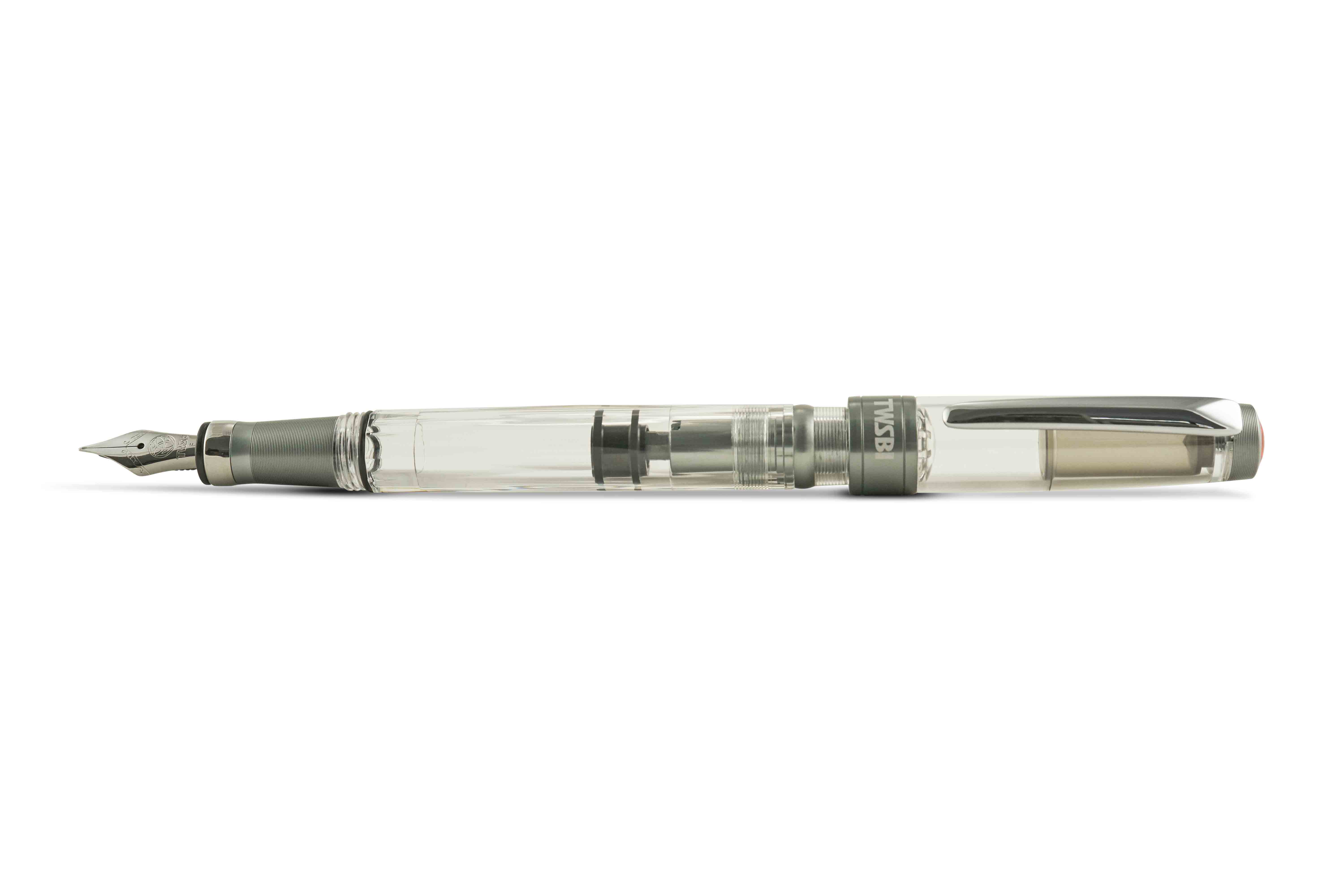 TWSBI-TWSBI-Diamond-580-AL-R-Nickeel-grey-open-2 TWSBI Diamond 580 Kolbenfüllhalter AL R Nickel Grau