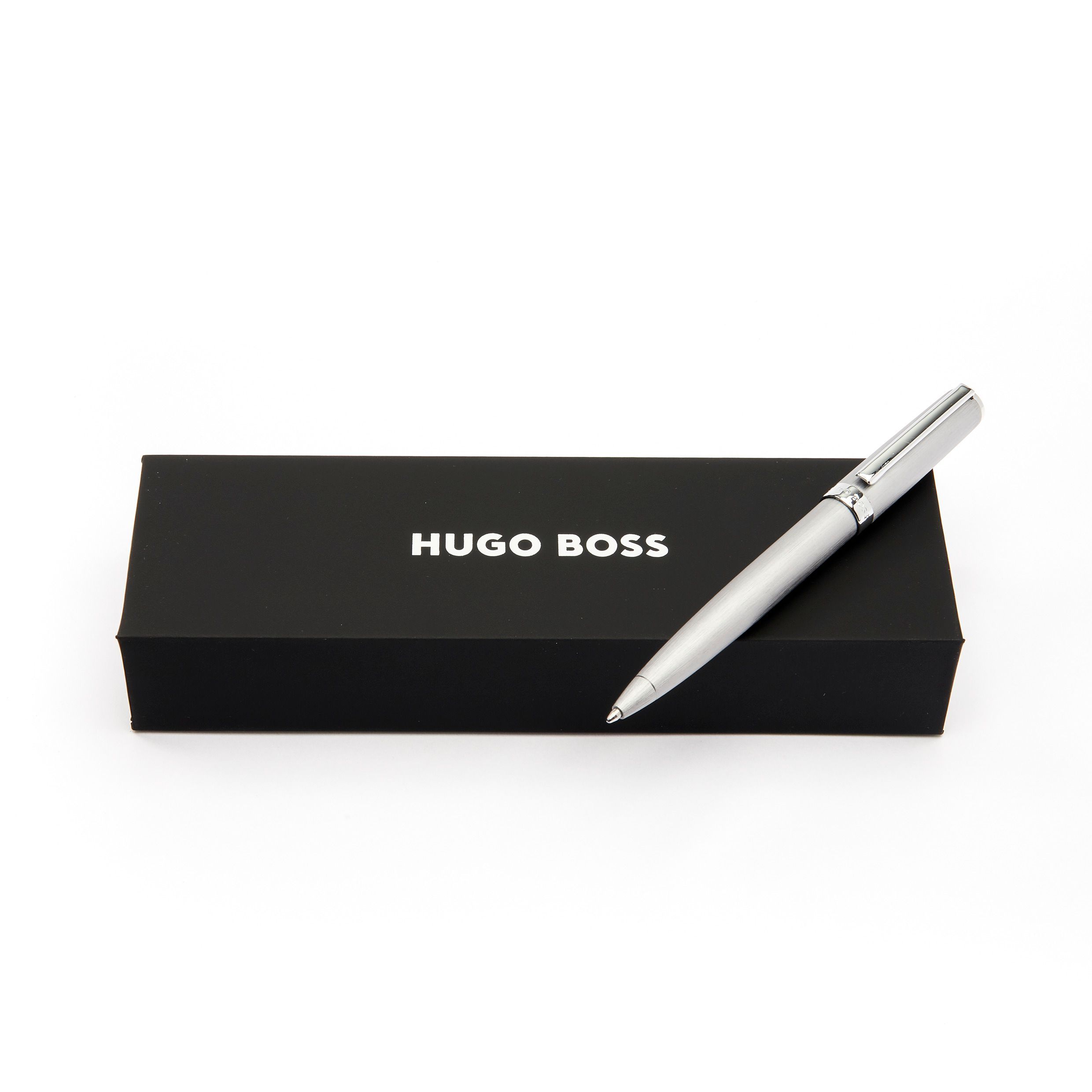 HSK4414B_E-3 Hugo Boss Kugelschreiber Gear Brushed Chrome