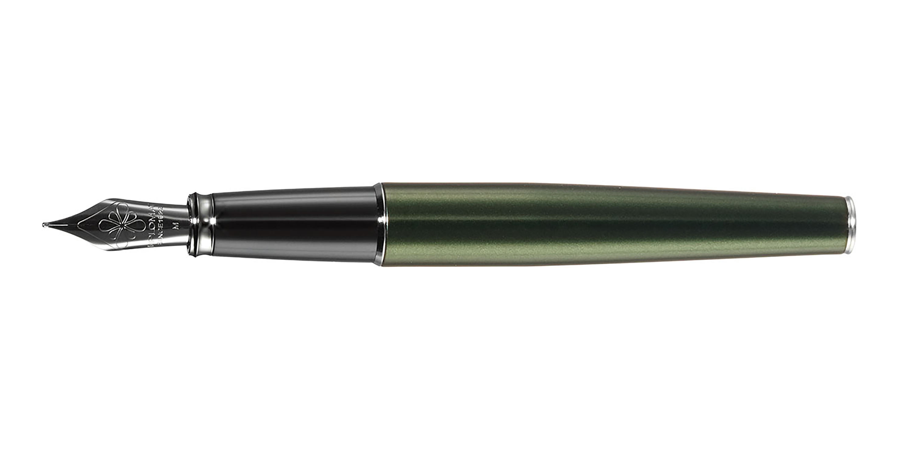 Diplomat Excellence A2 Füllhalter Evergreen Chrom Stahlfeder