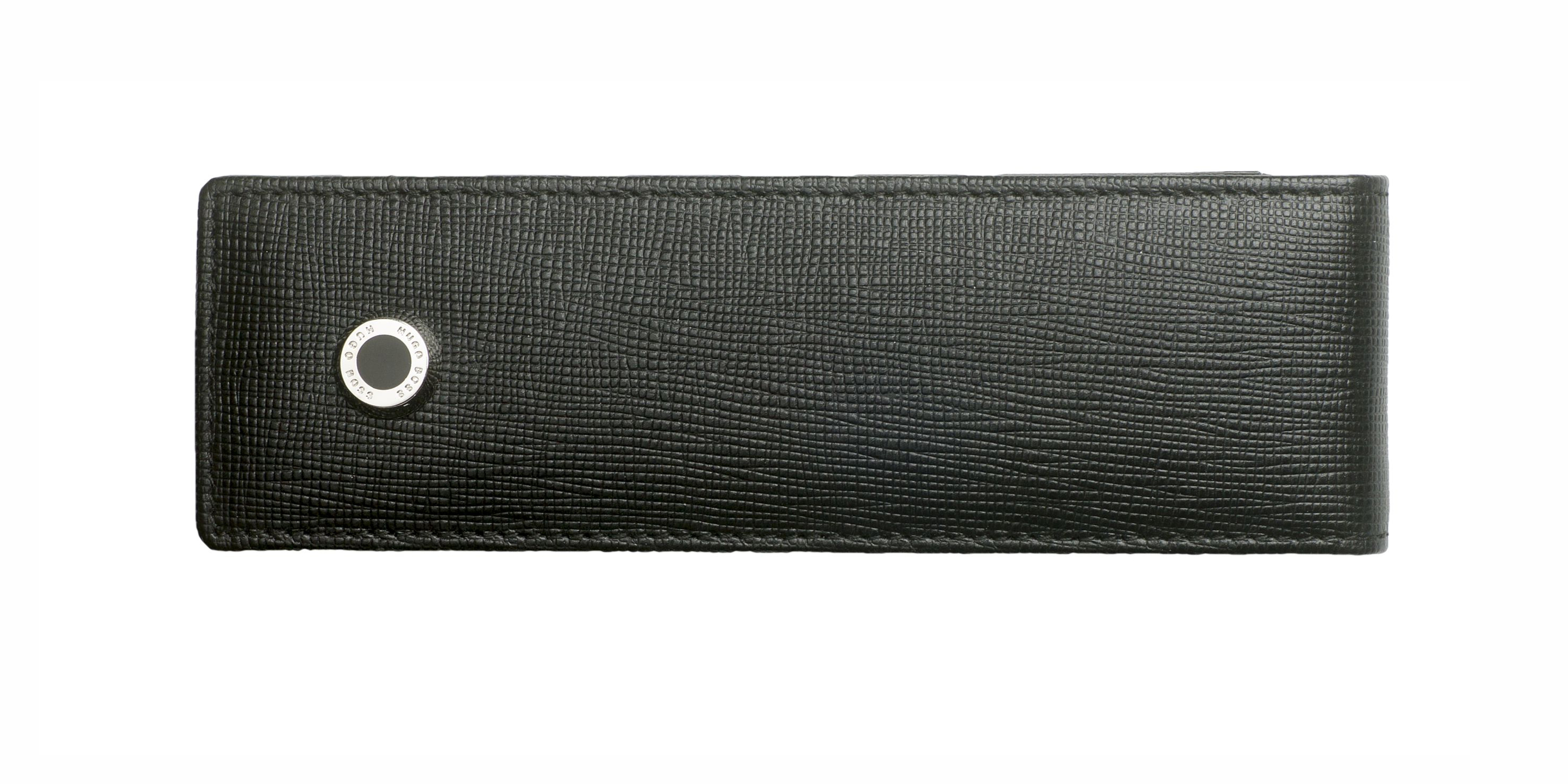 Hugo-Boss-Schreibger-ate-Etui-TRADITION-Schwarz-f-ur-2-Stifte-front Hugo Boss Schreibgeräte Etui TRADITION Schwarz für 2 Stift