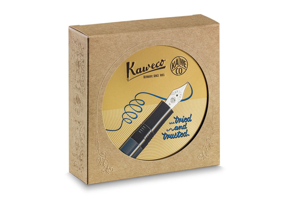 Kaweco PISTON SPORT AL Navy/Gold Kolbenfüllhalter Starter Set