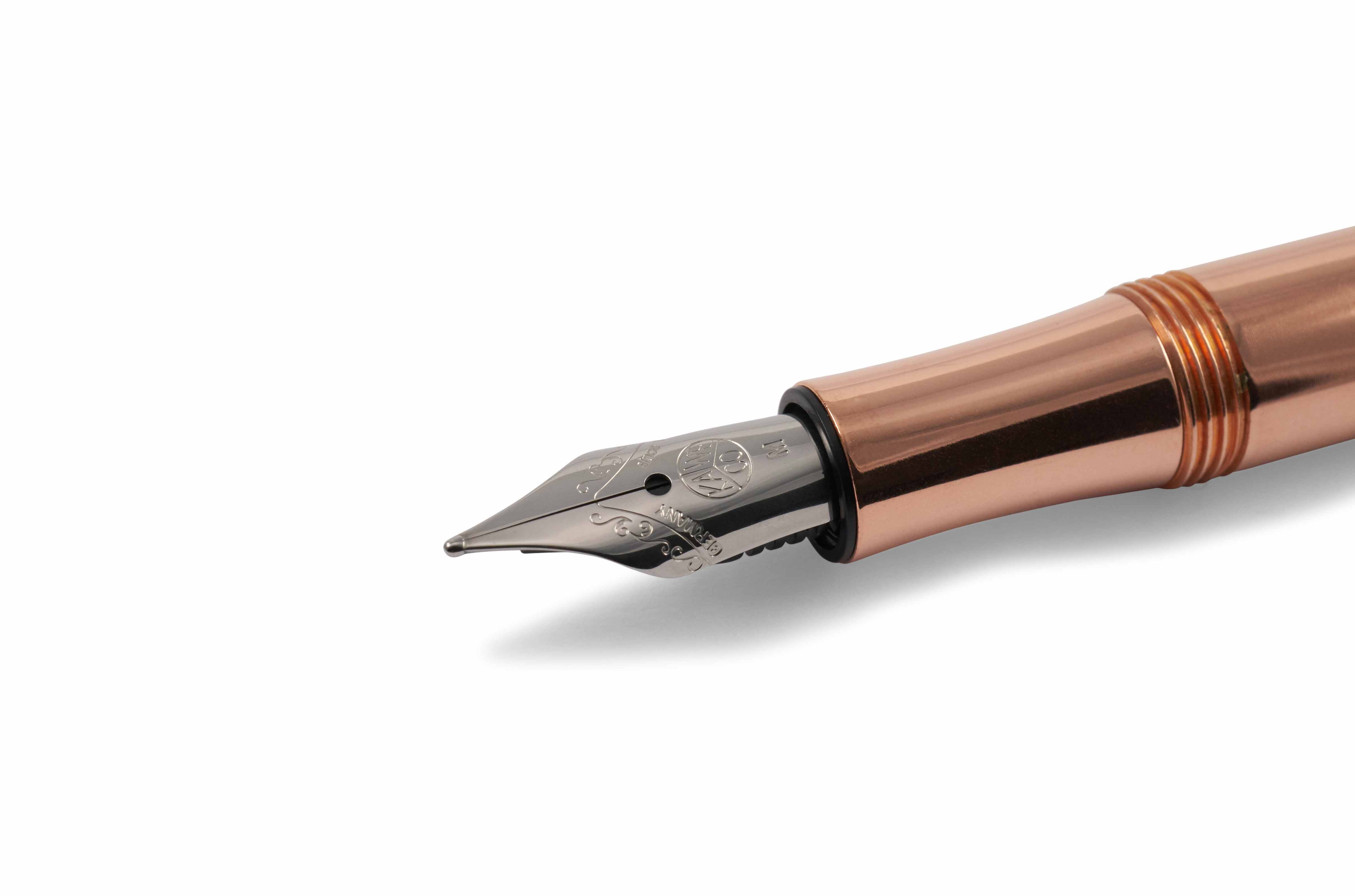 Kaweco-Liliput-Detail-Kupfer-F-llhalter-Stahlfeder Kaweco LILIPUT fountain pen copper detail nib steel M