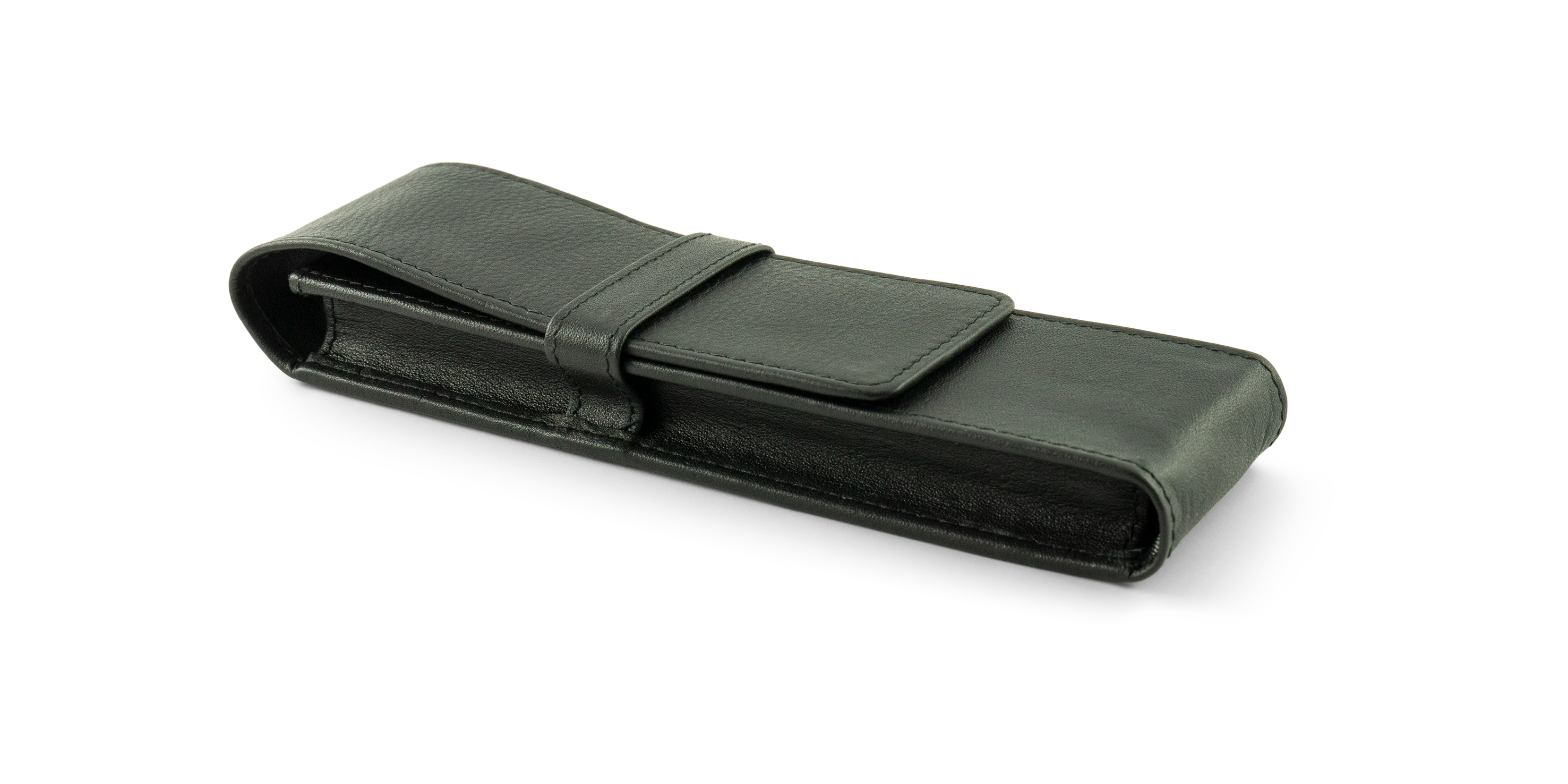 Flasbeck-Lederetui-f-r-2-Schreibger-te-leather-pouch-for-2-writing-instruments Leather flap pouch for 2 writing instruments