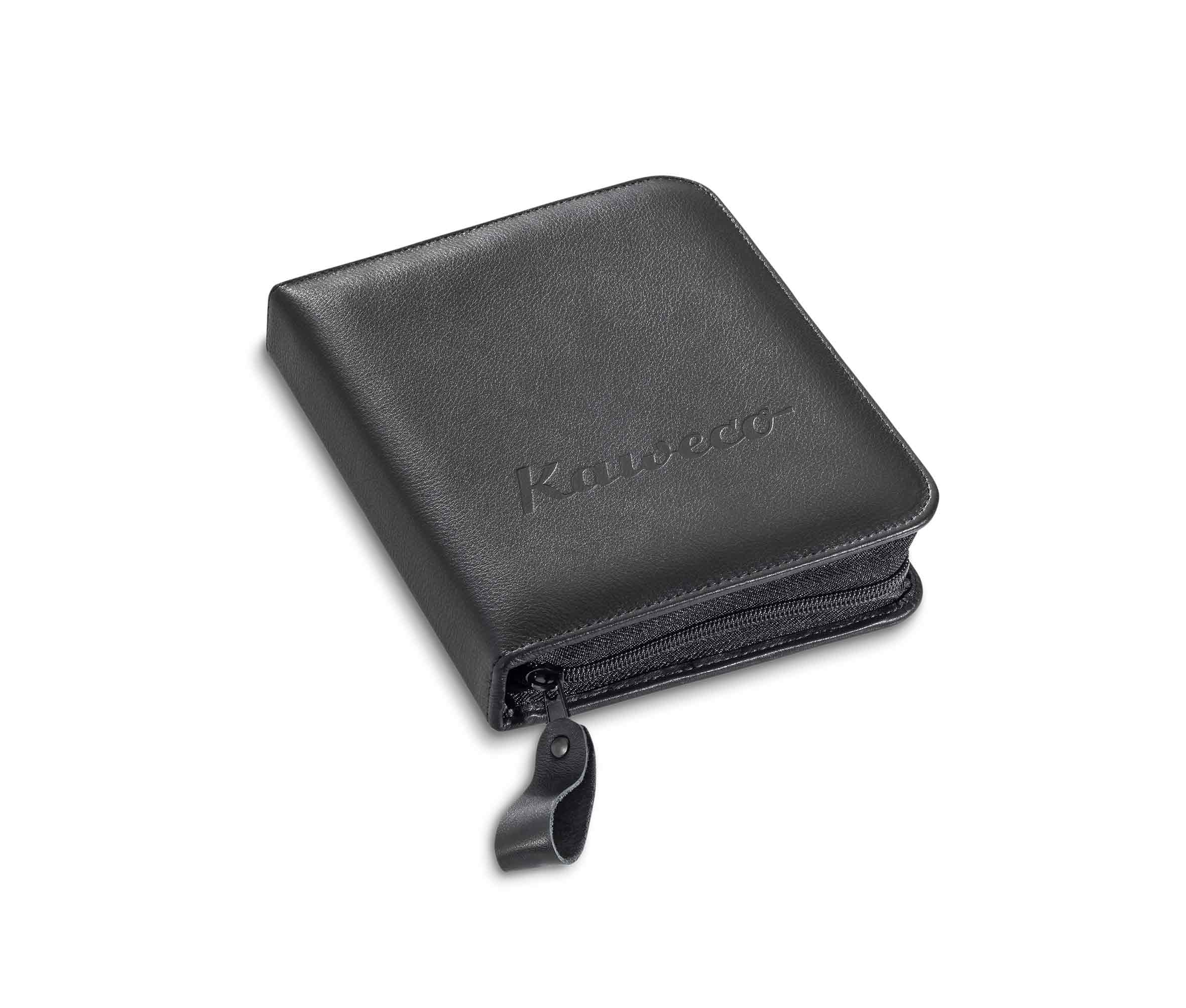 Kaweco-20er-Stiftemappe-mit-Logo-Schwarz-pen-case-with-logo Kaweco Echtleder 20er Stifte Mappe mit Logo Schwarz