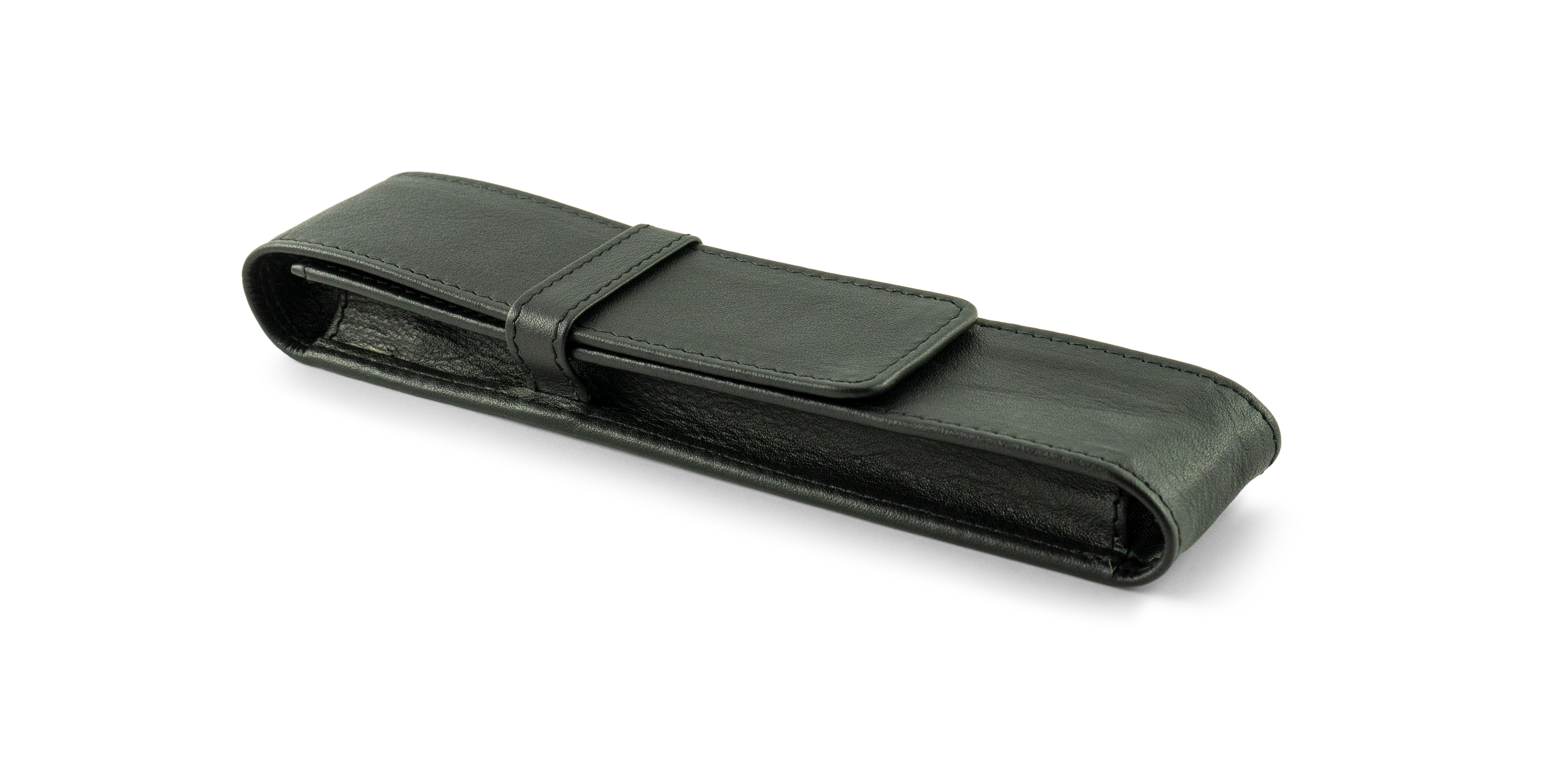 Flasbeck-Lederetui-f-r-1-Schreibger-t-leather-pouch-for-1-writing-instrument Leather flap pouch for 1 writing instrument