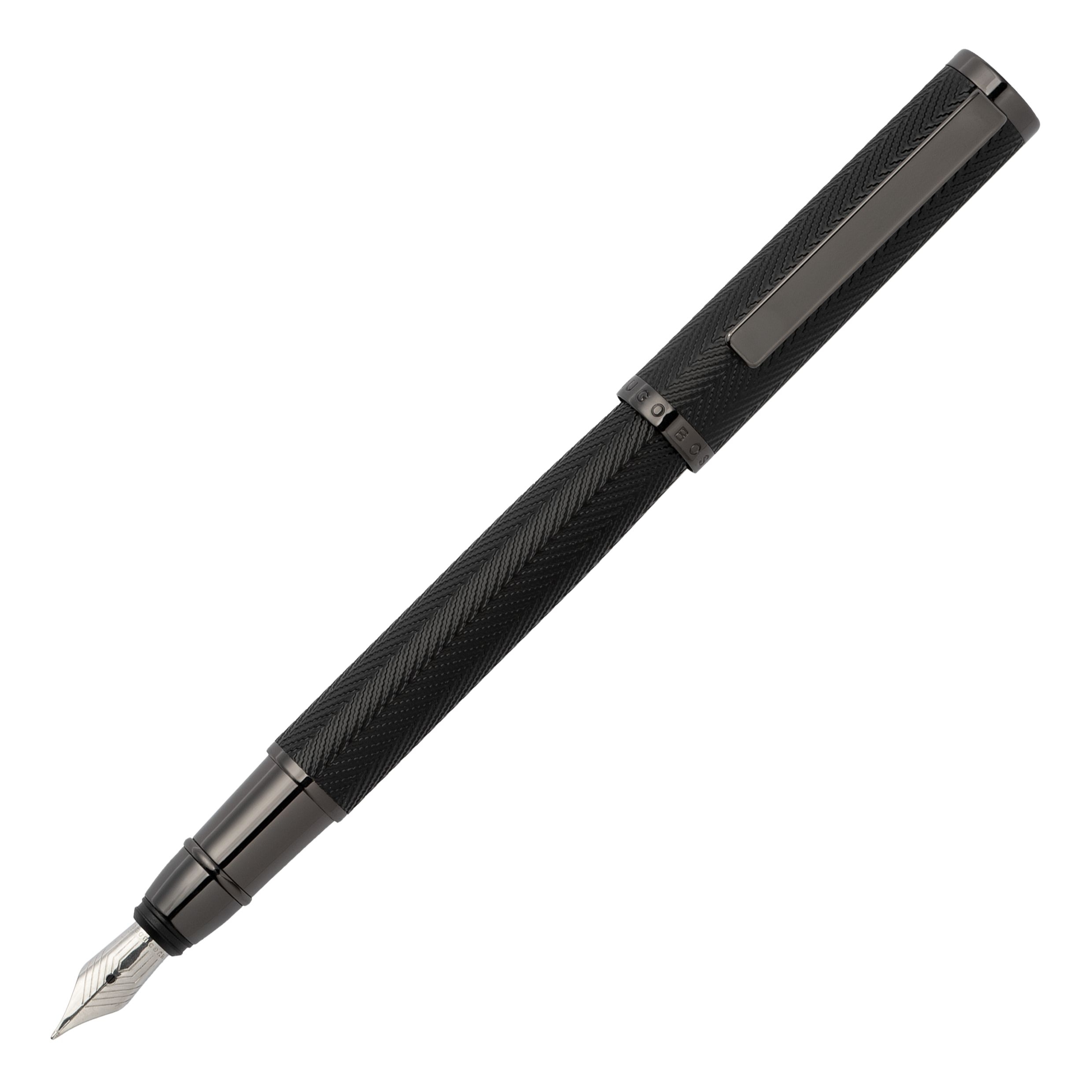 HSI1062D_Z1-1 Hugo Boss Füllfederhalter Formation Herringbone Gun