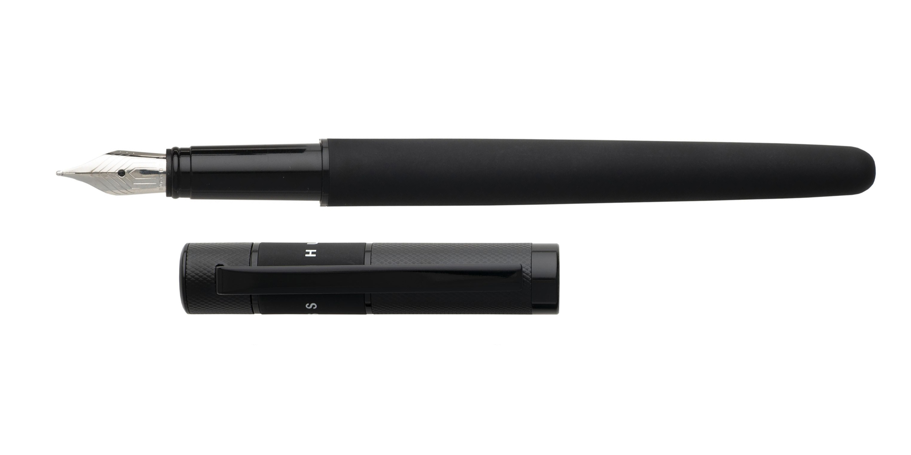 Hugo-Boss-RIBBON-F-ullhalter-Black-Medium-fountain-pen-open Hugo Boss RIBBON Füllhalter Black Medium