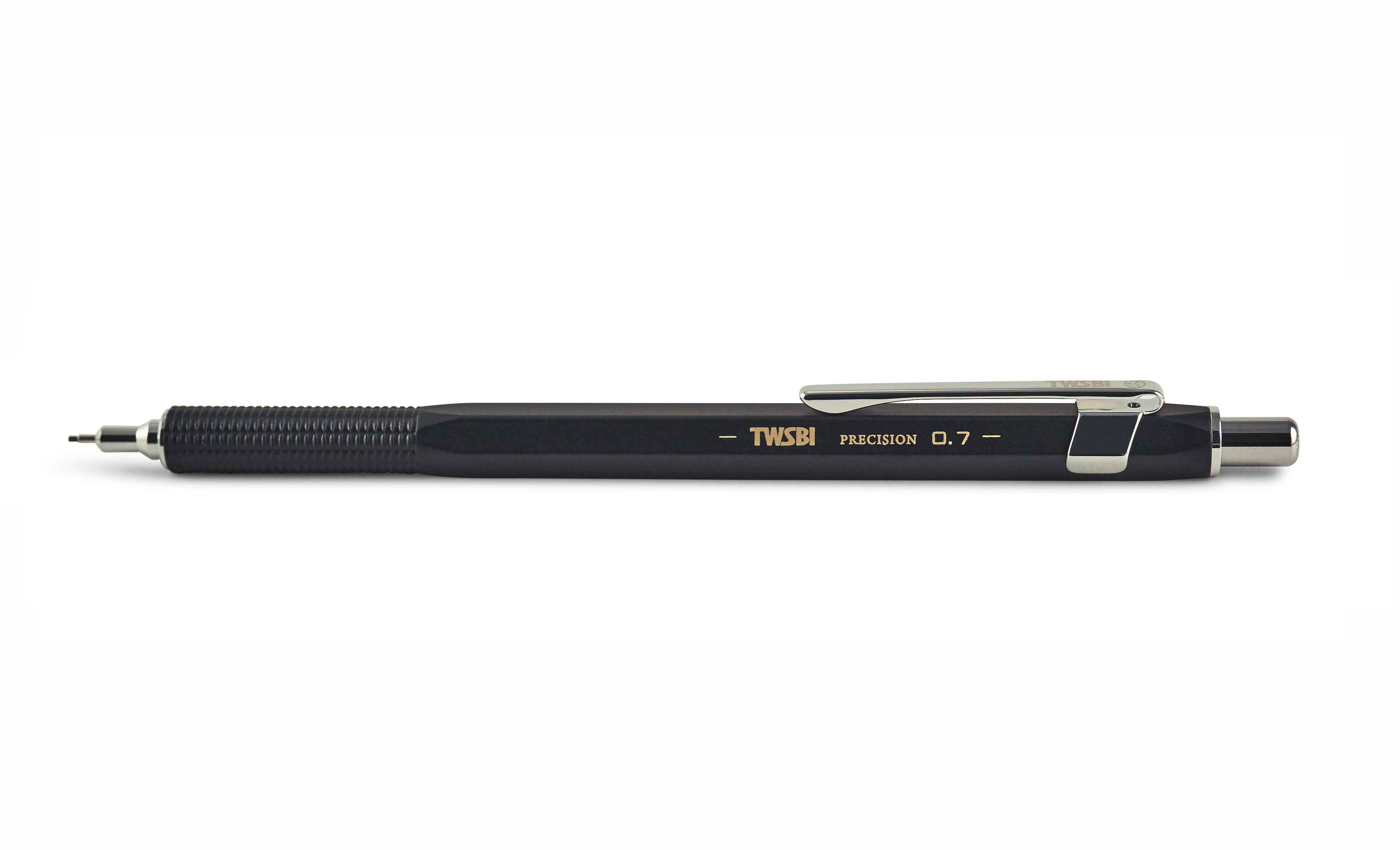 TWSBI-Precision-PM037-Black-07mm-ausgefahren TWSBI Precision RT Druckbleistift Schwarz 0,7 mm