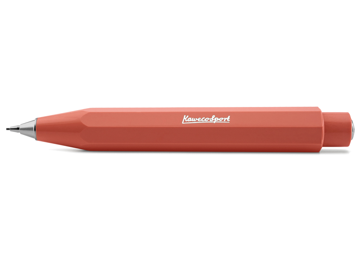 Kaweco-Skyline-Sport-mechanical-pencil-fox-red-clutch-pencil-system Kaweco SKYLINE Sport push pencil 0.7 mm fox red mechanical pencil