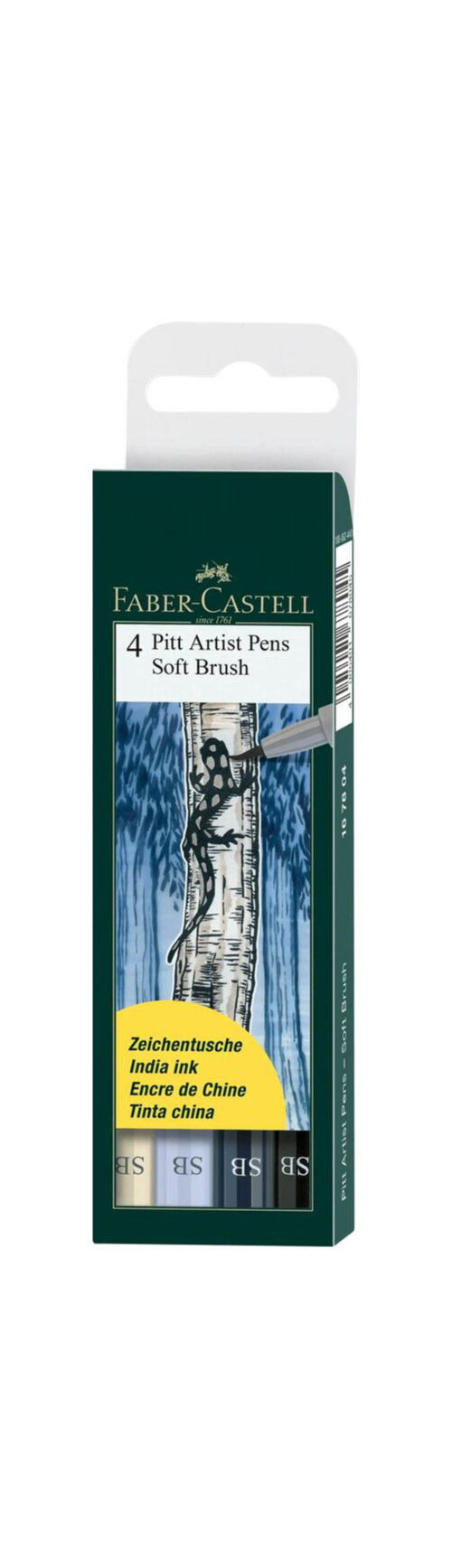 Faber-Castell Tuschestift Pitt Artist Pen SB 4x