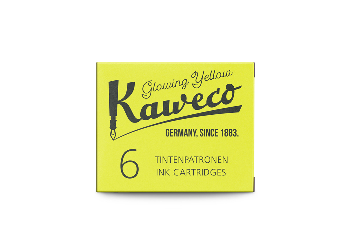 Kaweco_Ink_6-pack_GloYell_web_s Kaweco ink cartridges highlighter yellow
