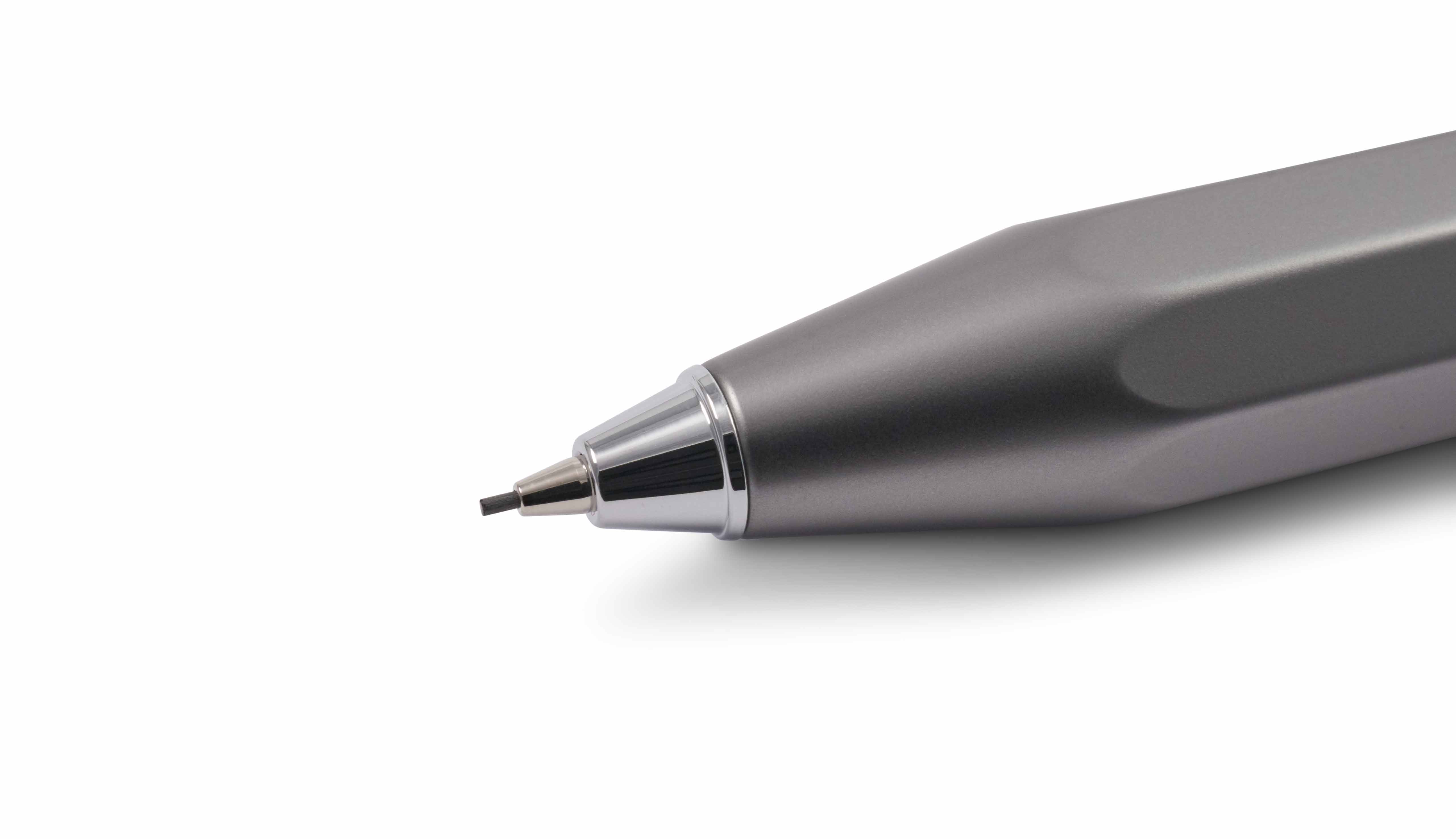 Kaweco-AL-Sport-Detail-Anthrazit-Druckbleistift Kaweco AL Sport push pencil 0,7 mm anthracite detail front