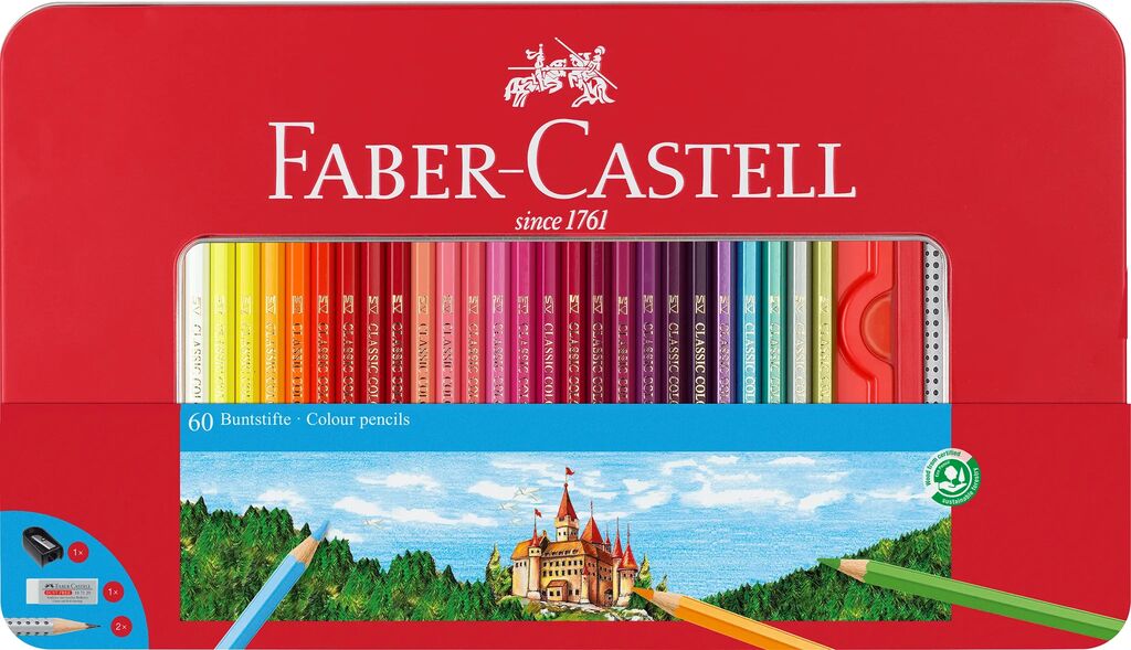 Faber-Castell Buntstift hexagonal 60er-Metalletui