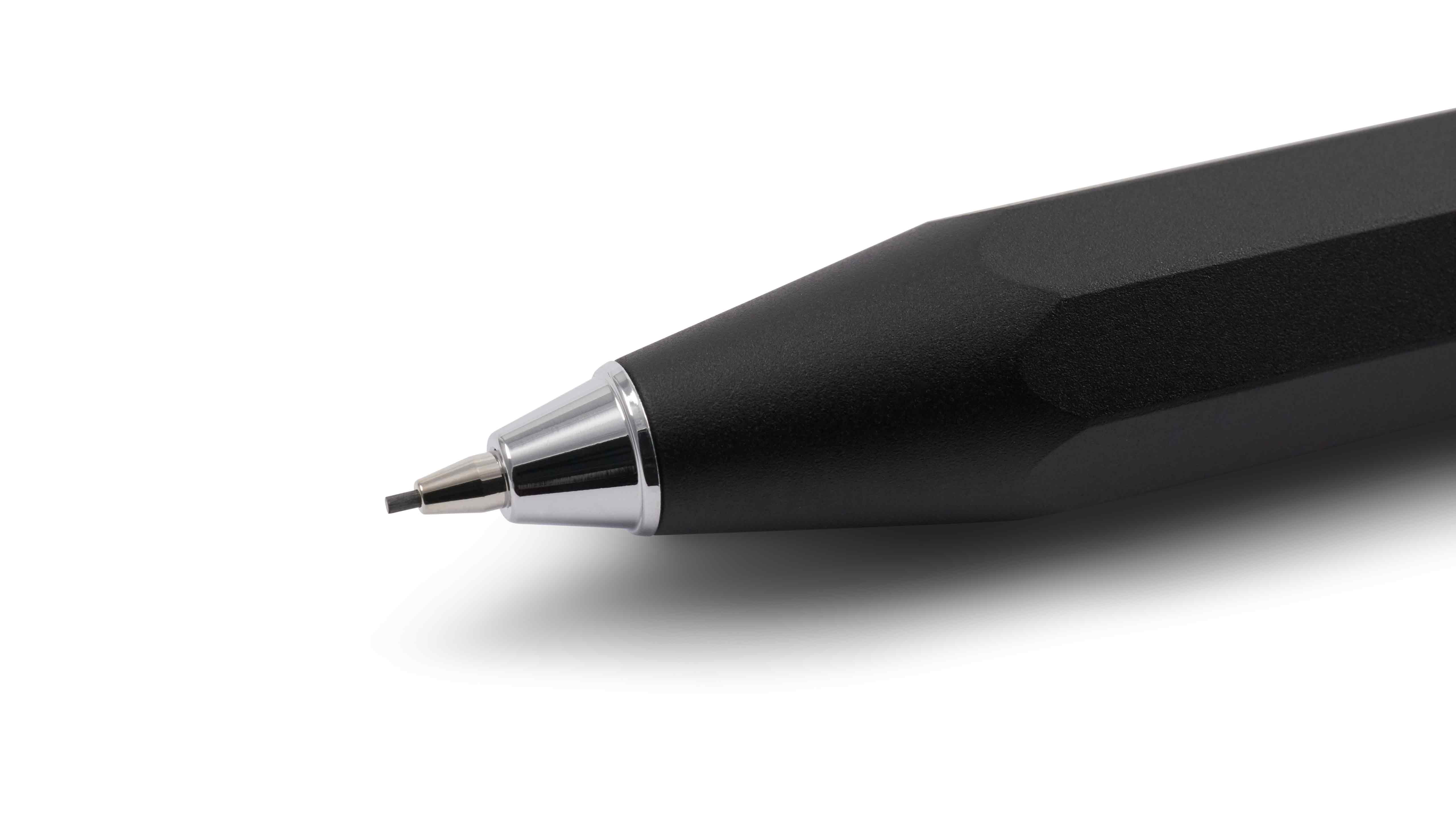 Kaweco-AL-Sport-Detail-Schwarz-Druckbleistift Kaweco AL Sport Druckbleistift 0,7 mm Schwarz Detail Front