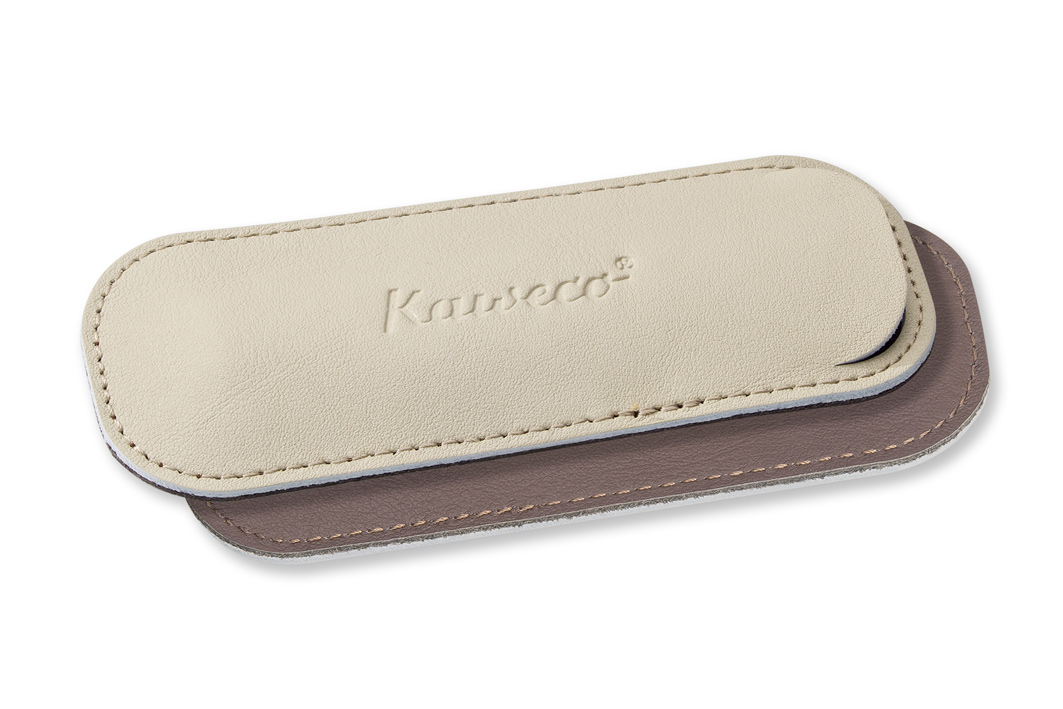 Kaweco Sport ECO leather pouch for 2 pens Creamy Espresso