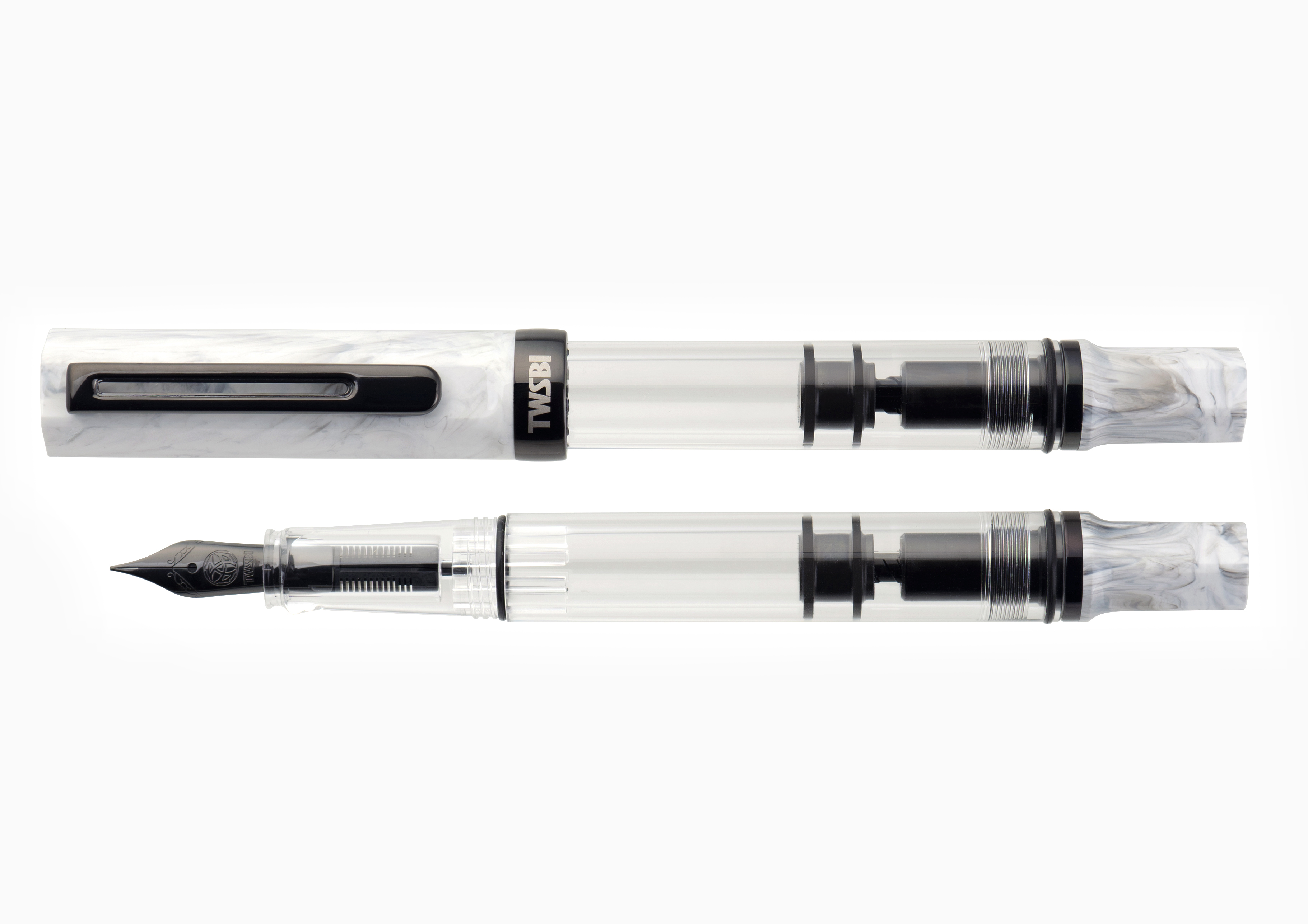 TWSBI ECO Carrara Onyx Kolbenfüllhalter