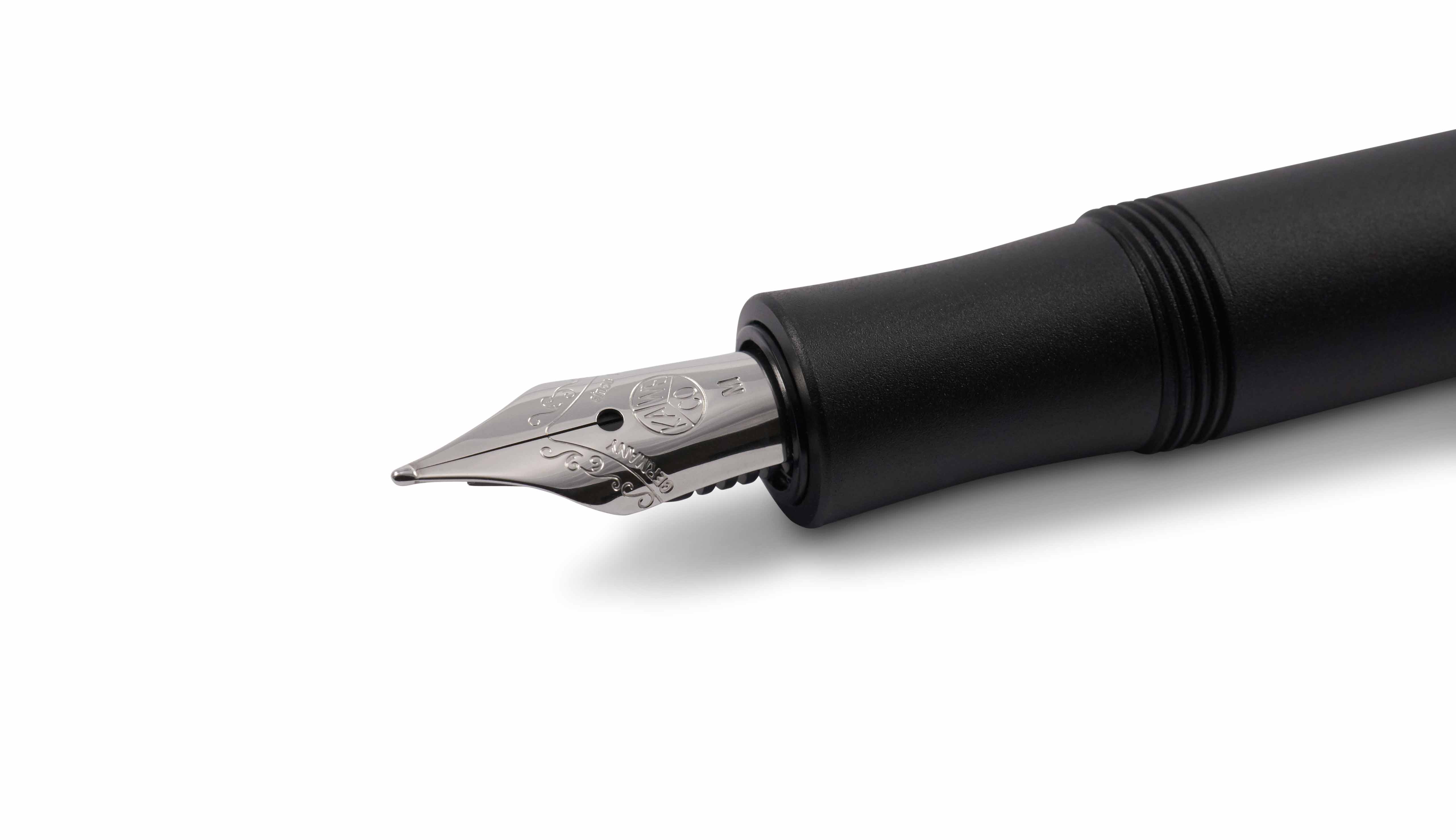 Kaweco-AL-Sport-Detail-Schwarz-F-llhalter-Feder-Stahl Kaweco AL Sport Füllhalter Schwarz Detail Stahlfeder M