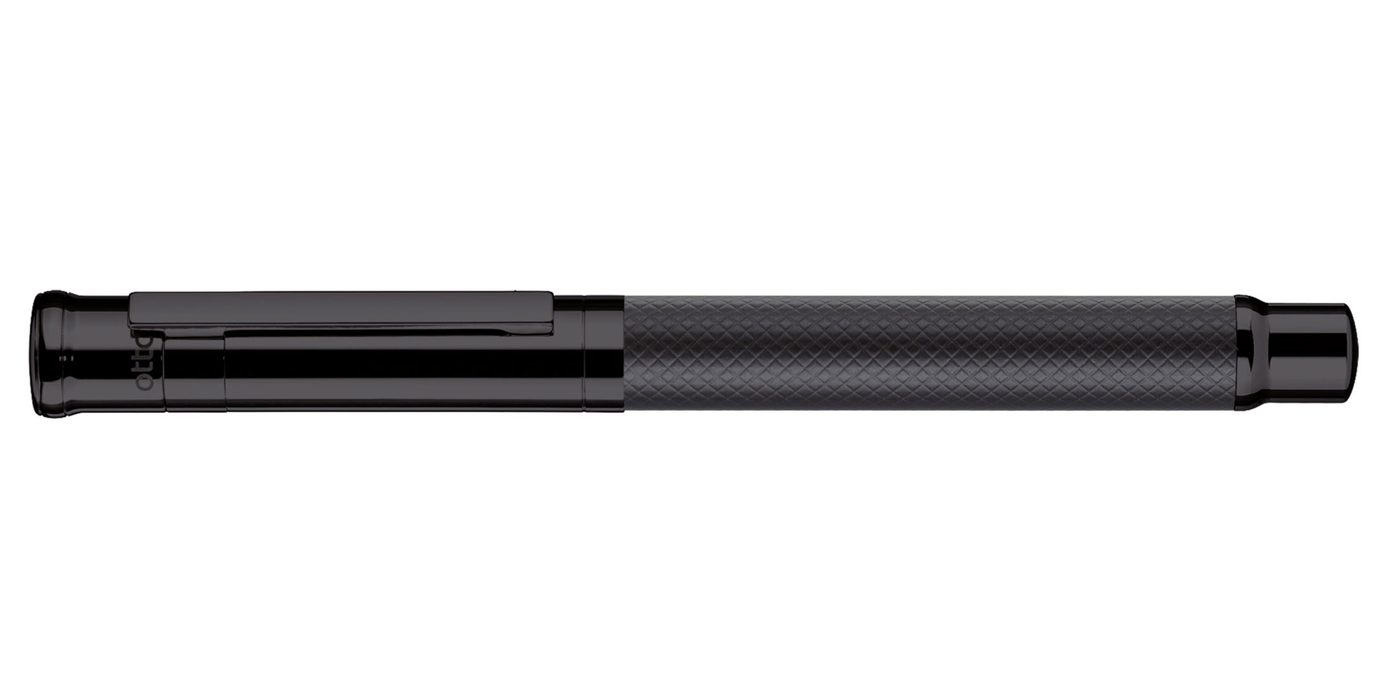 Otto Hutt Entwurf 04 Rollerball Karo All Black geschlossen