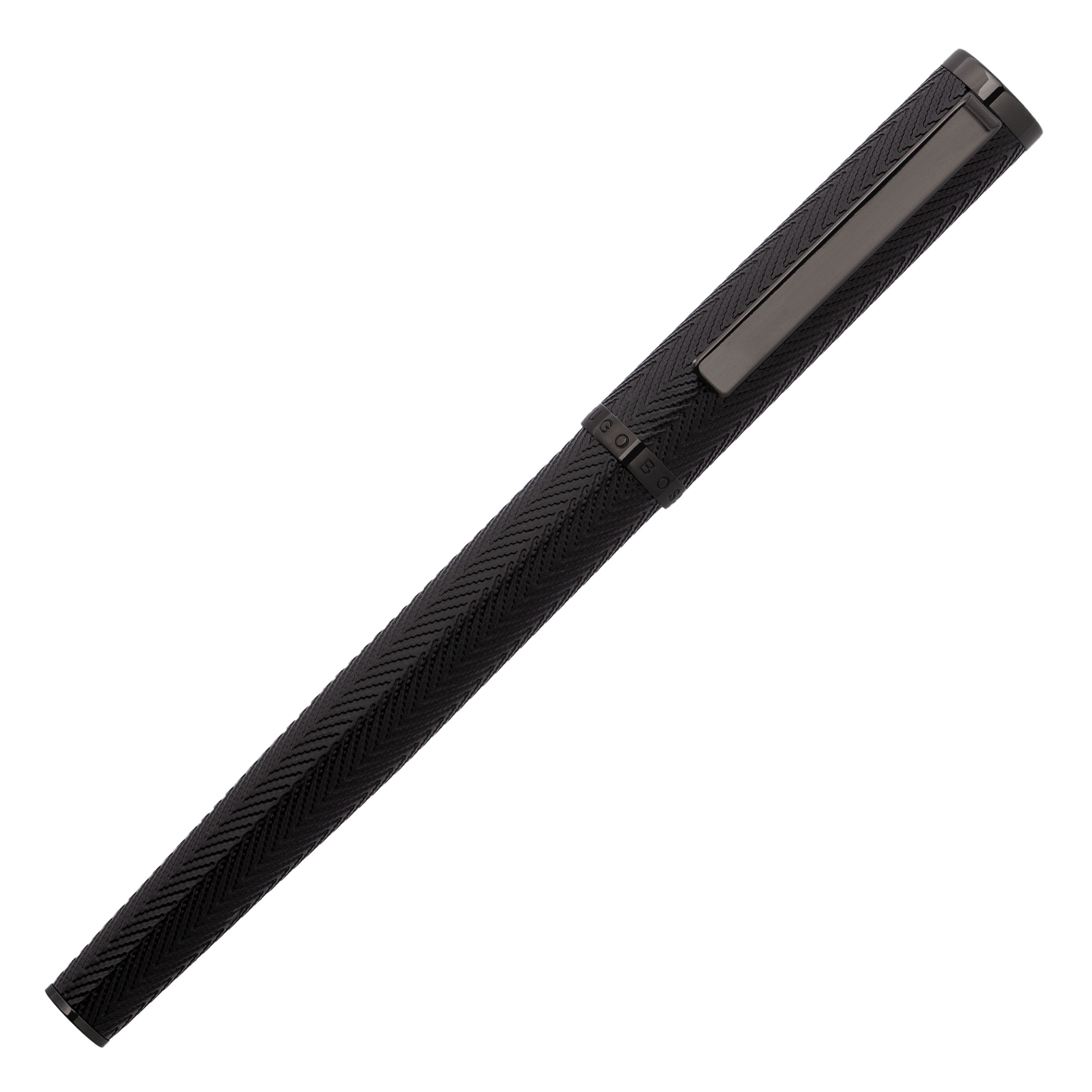 HSI1062D_F-1 Hugo Boss Füllfederhalter Formation Herringbone Gun